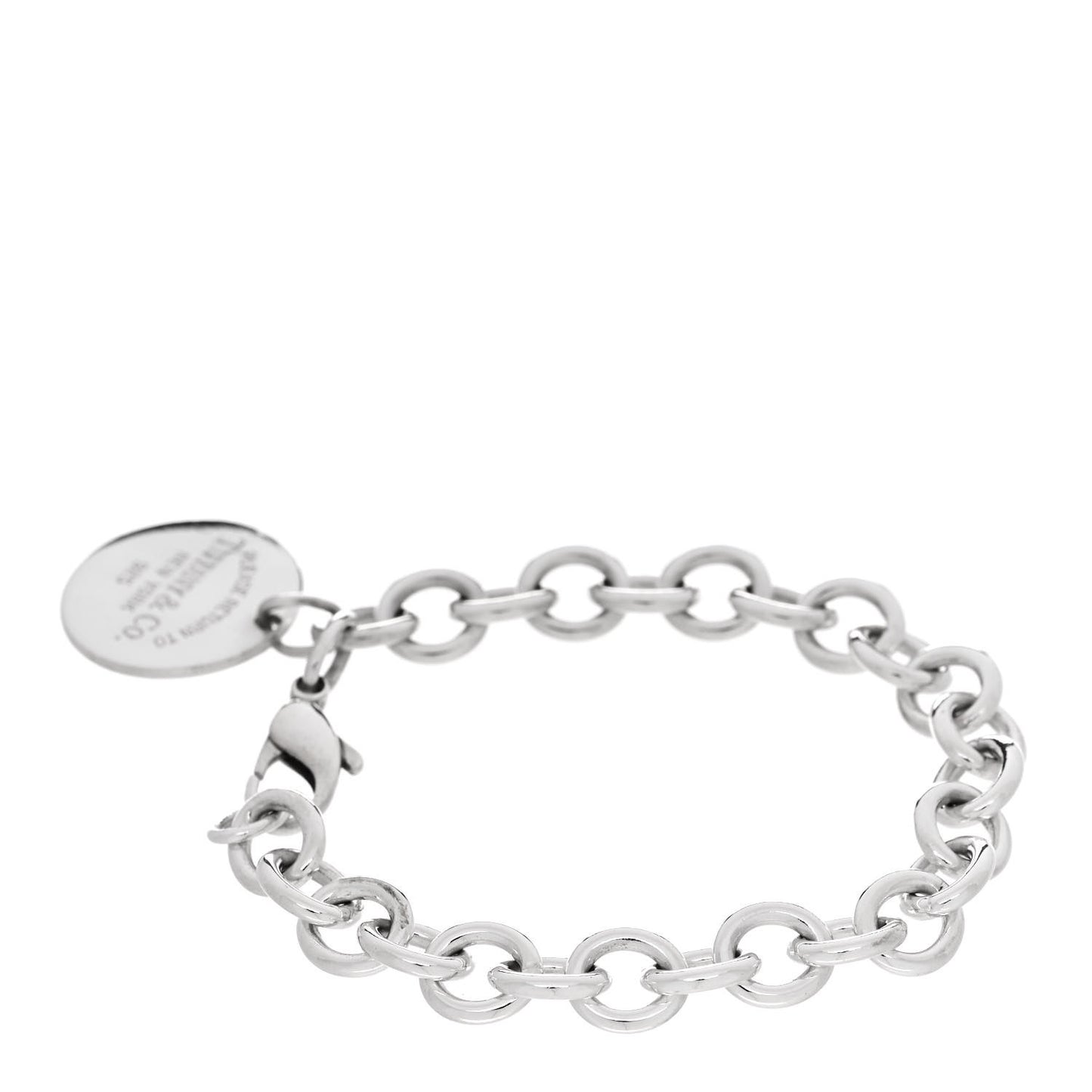 Sterling Silver Return to Tiffany Round Tag Charm Bracelet