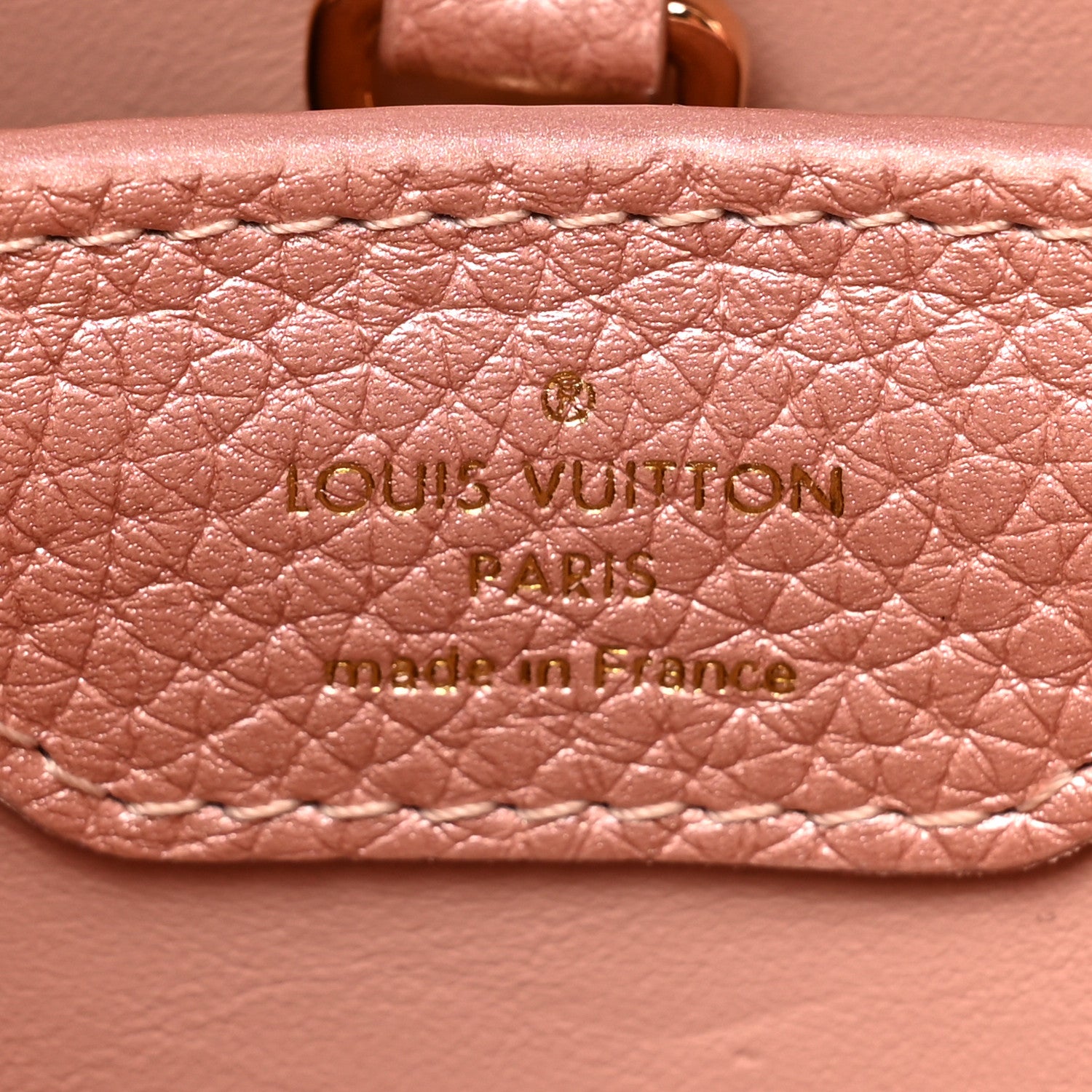 Louis Vuitton Metallic Taurillon Capucines BB Pearly Pink 7 of 10