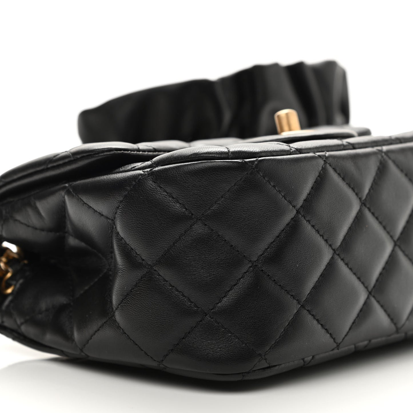 Lambskin Quilted Mini Romance Square Flap Black