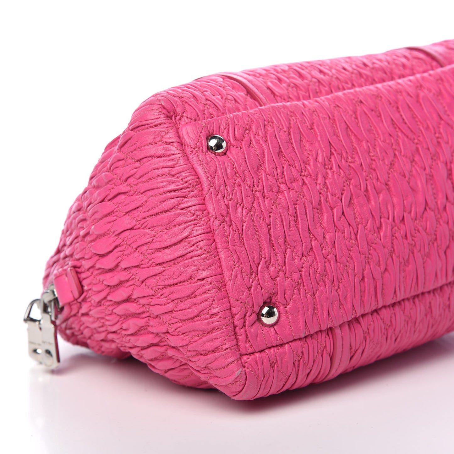 Nappa Matelasse Shoulder Bag Fuxia