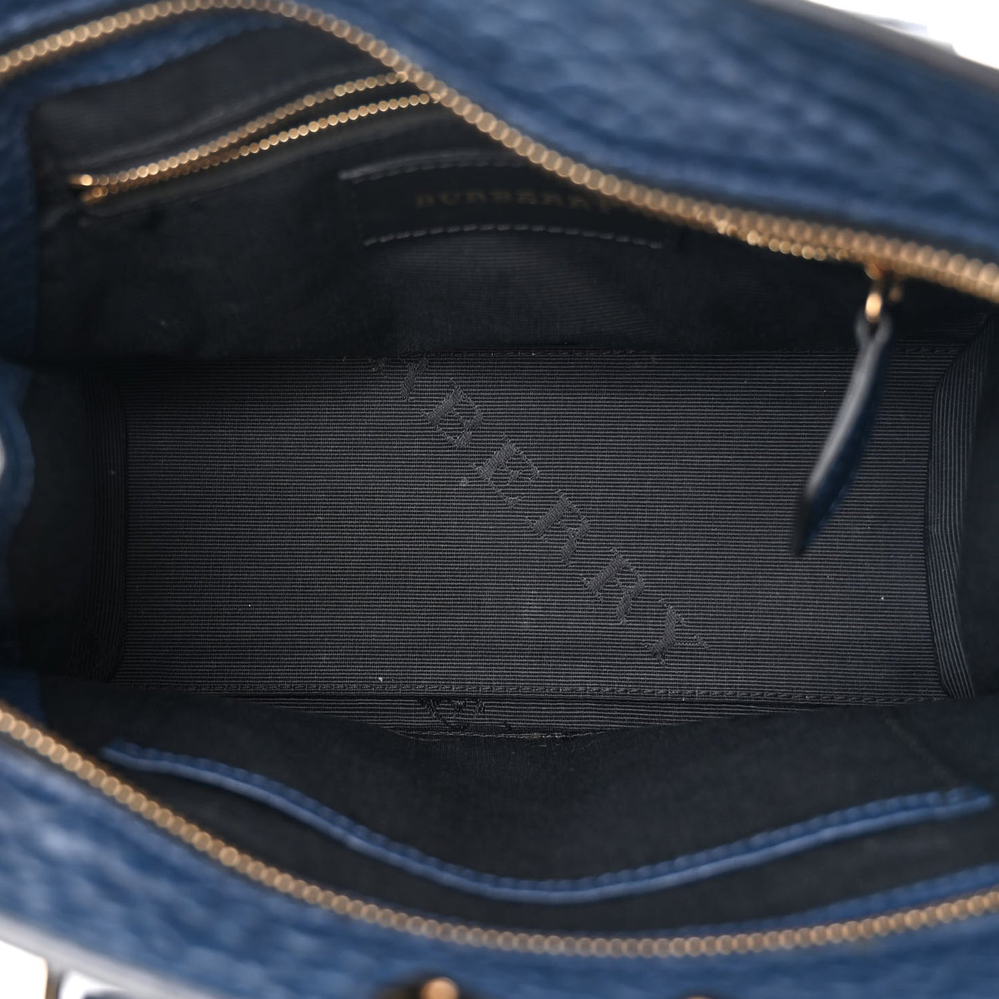 Signature Grain Small Clifton Bag Navy Blue