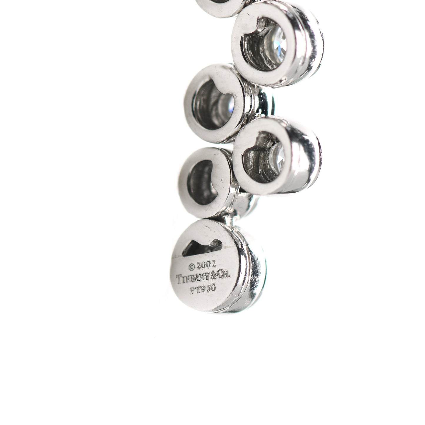 Platinum Diamond Bubble Drop Earrings