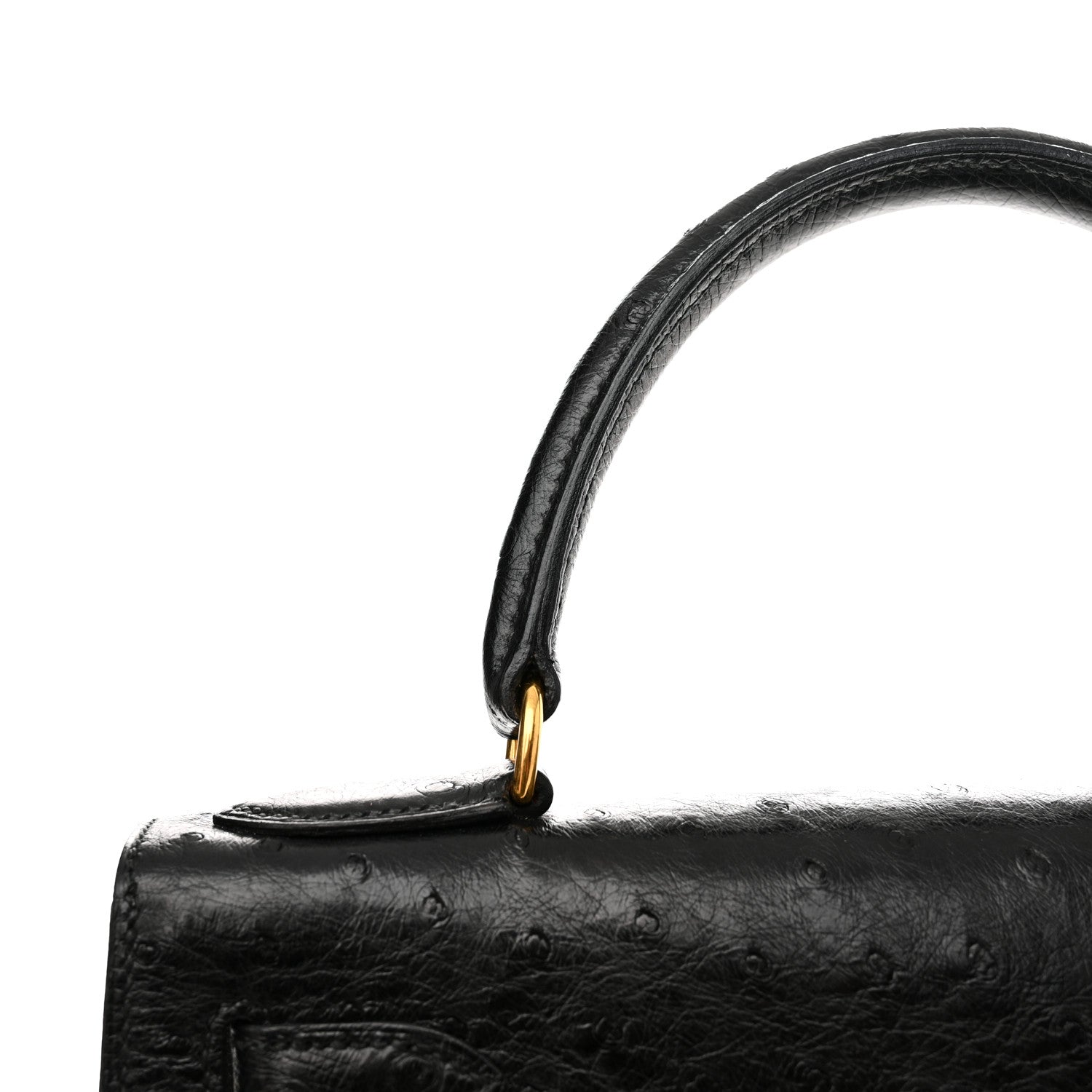 Hermes Ostrich Kelly Sellier 28 Black 16 of 18