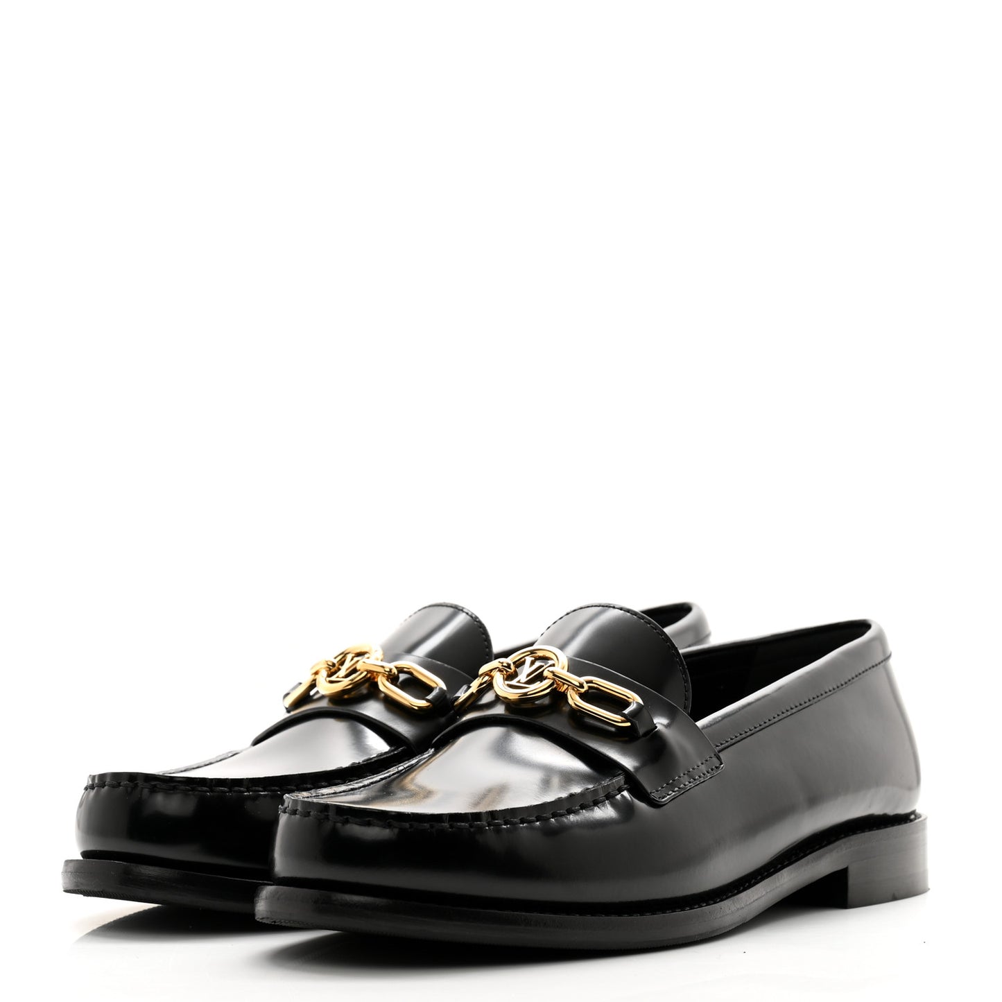 Glazed Calfskin Chess Flat Loafer 38