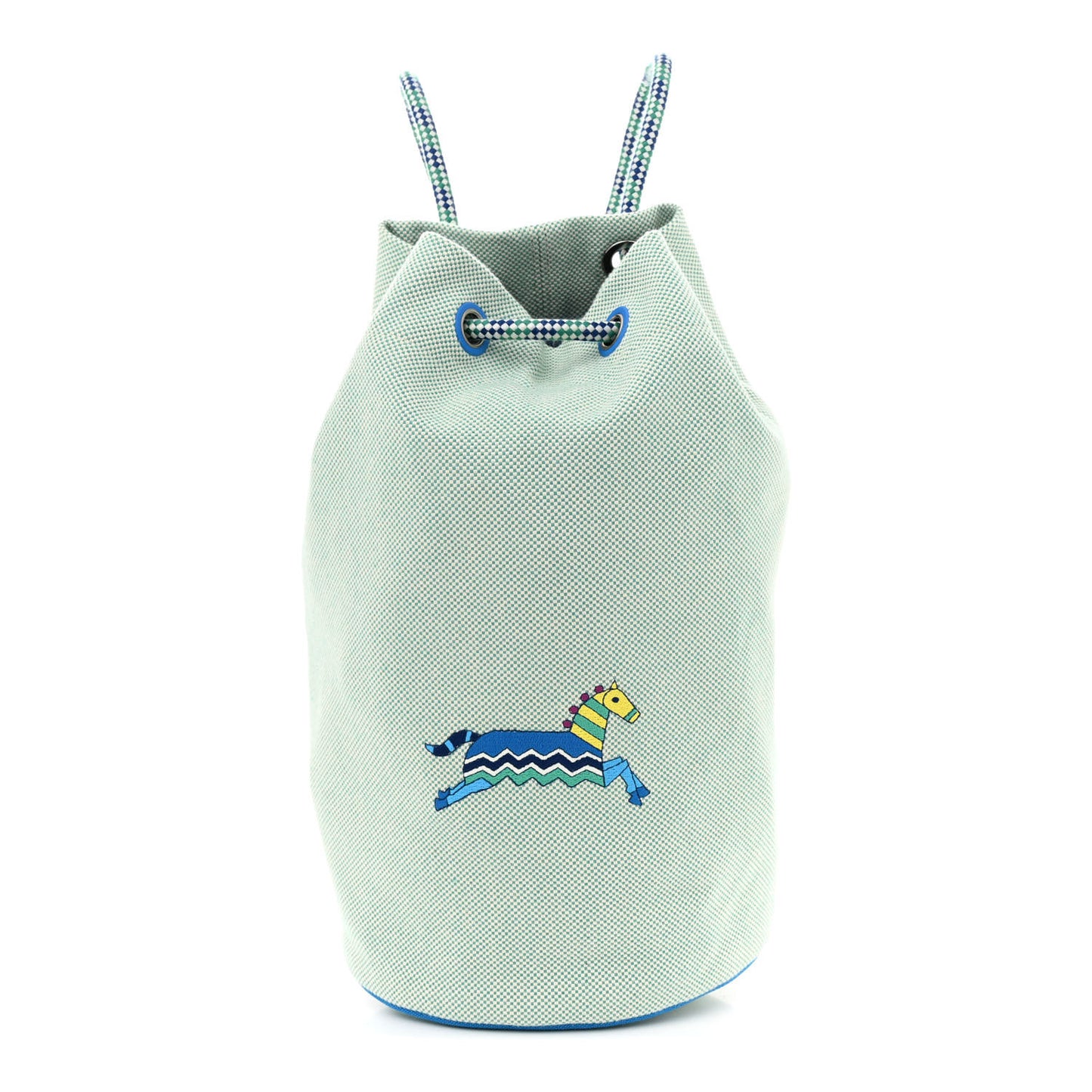 Toile Canvas Epopee Embroidered Drawstring Duffle Bag Multicolor