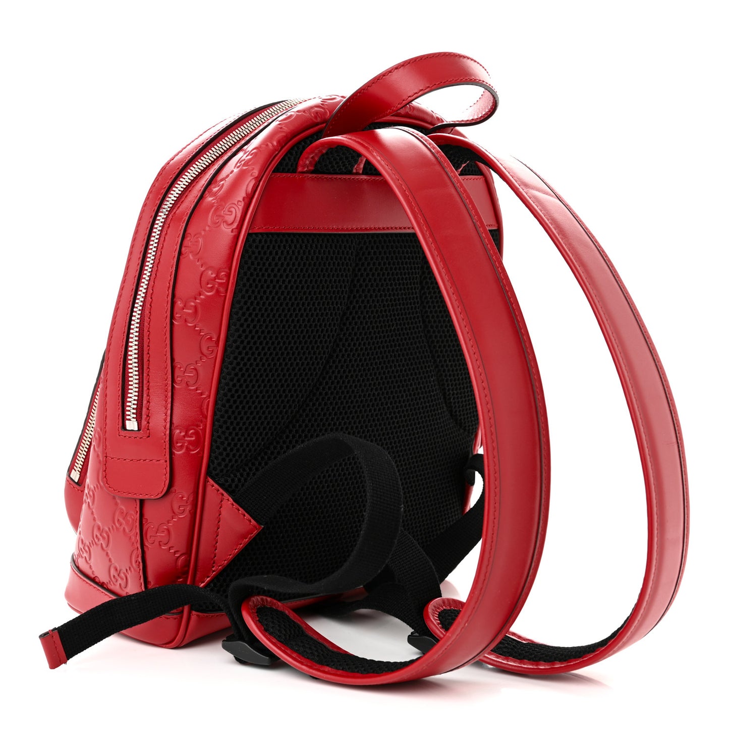 Guccissima Signature Small Day Backpack Hibiscus Red