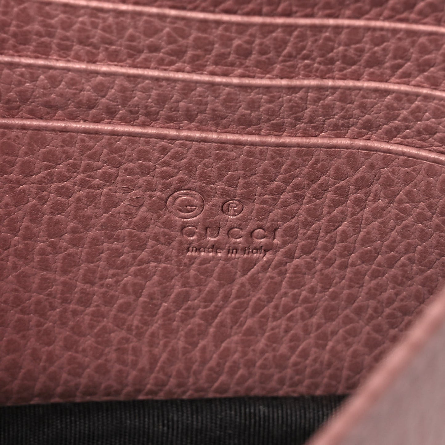 Dollar Calfskin Interlocking G Chain Wallet Soft Pink