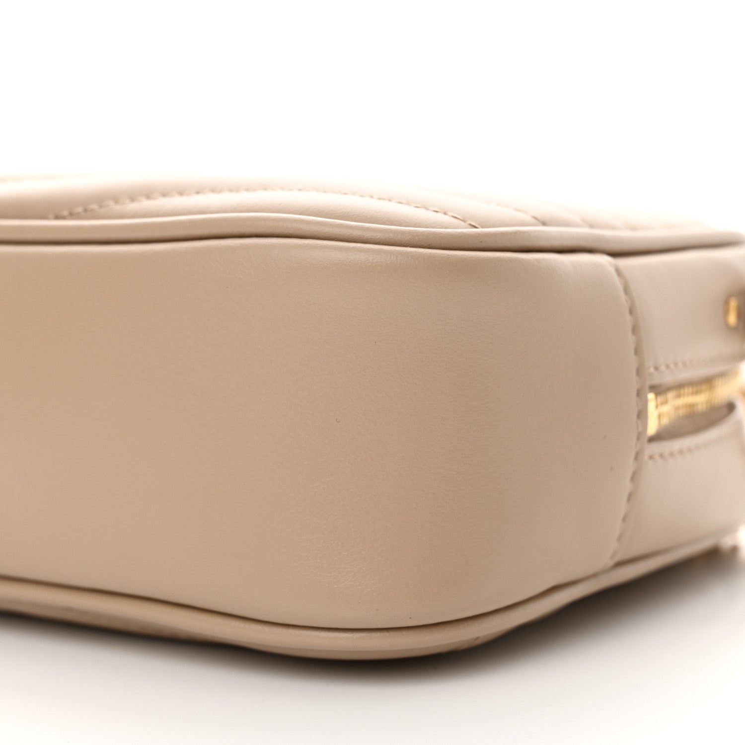 Saint Laurent Calfskin Matelasse Monogram Mini Lou Camera Bag Dark Beige 10 of 10