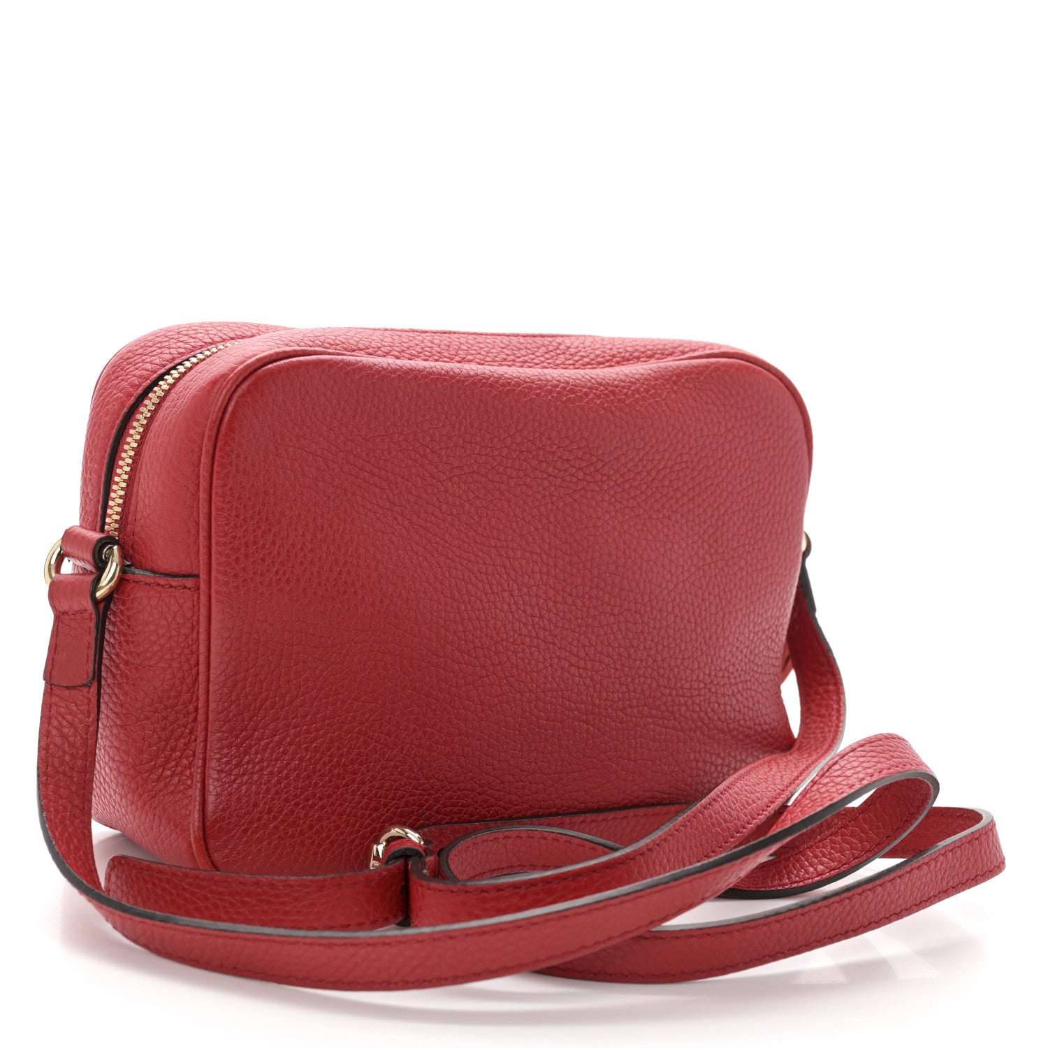 Gucci Pebbled Calfskin Small Soho Disco Bag Tabasco Red 3 of 11