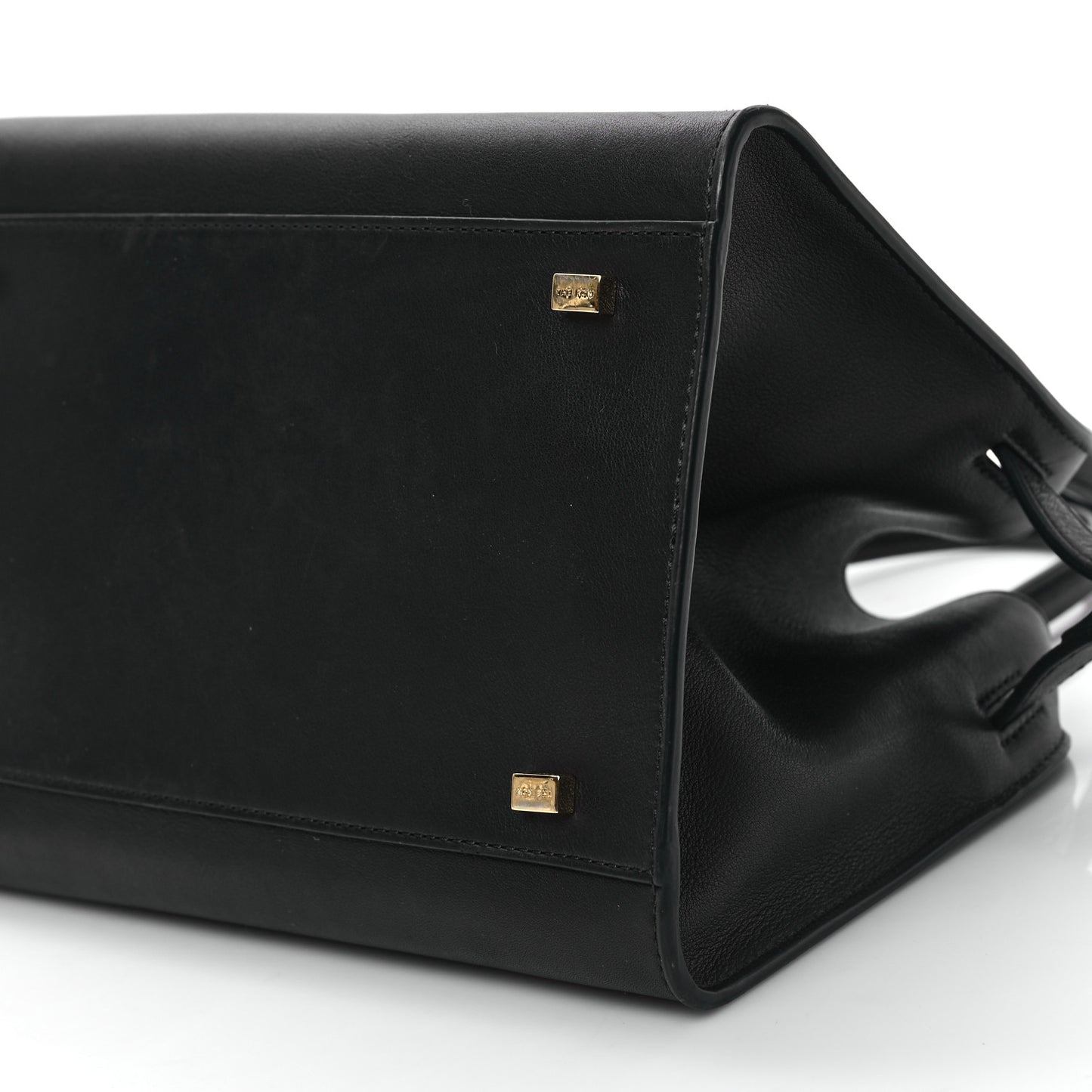 Polished Saddle Calfskin Soft Margaux 10 Bag Black