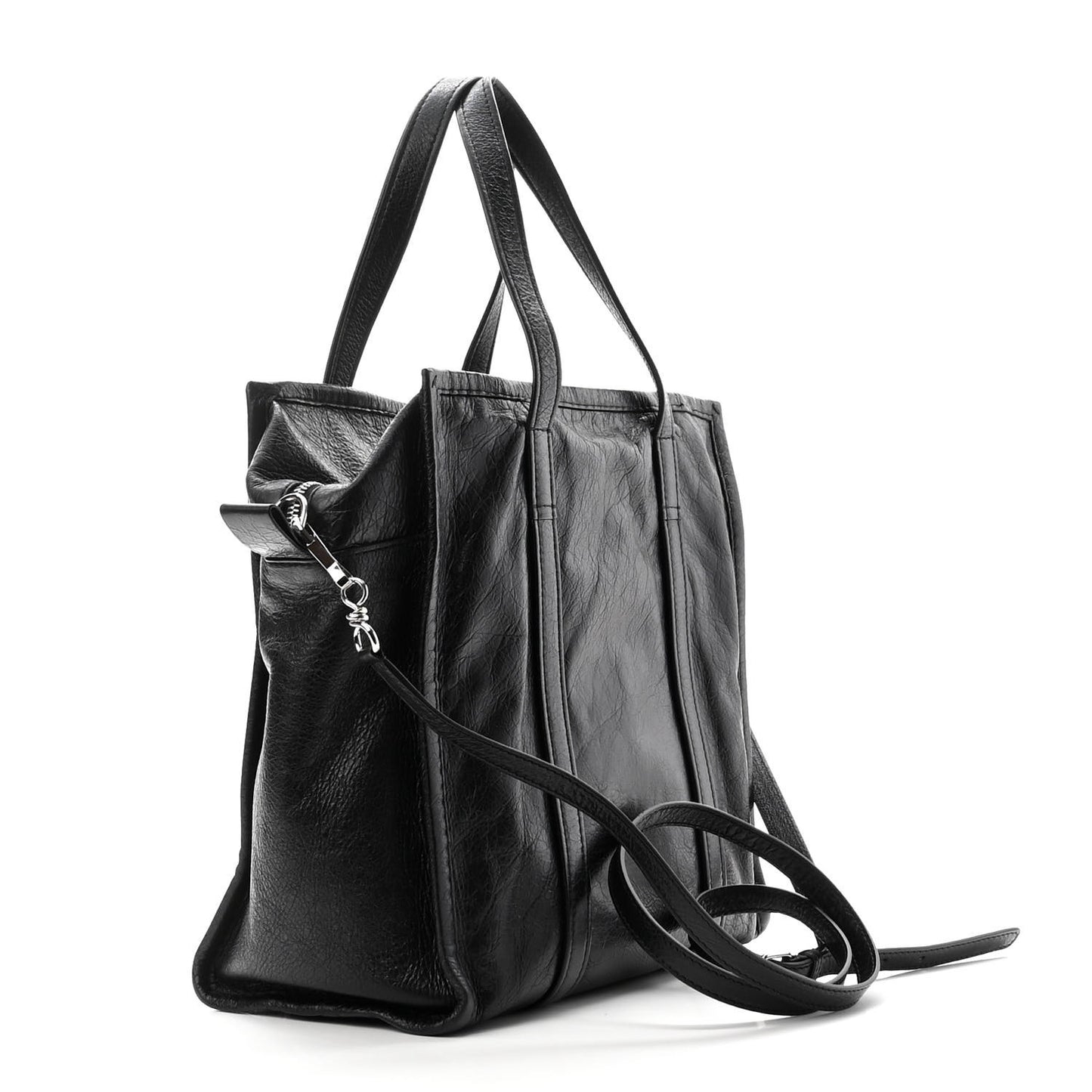 Agneau Small Bazar Shopper Tote Black