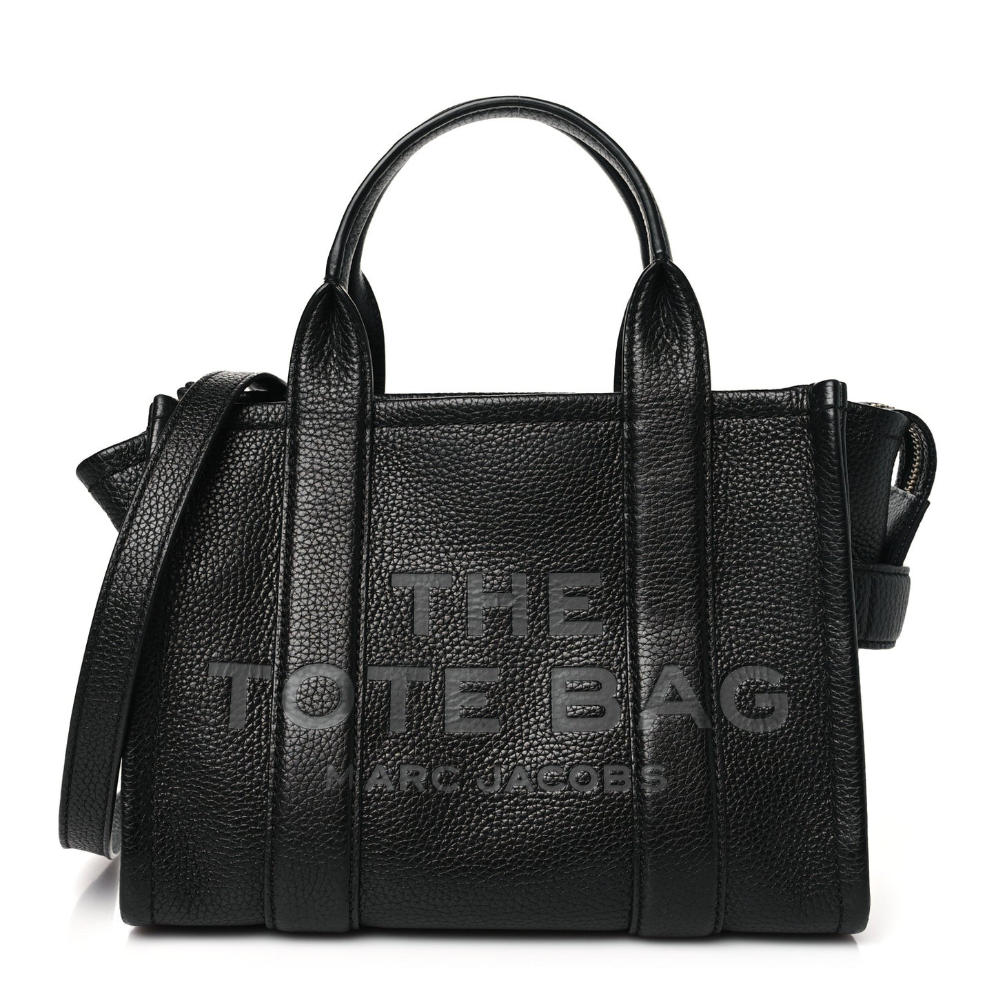 Grained Calfskin Small The Tote Bag Black