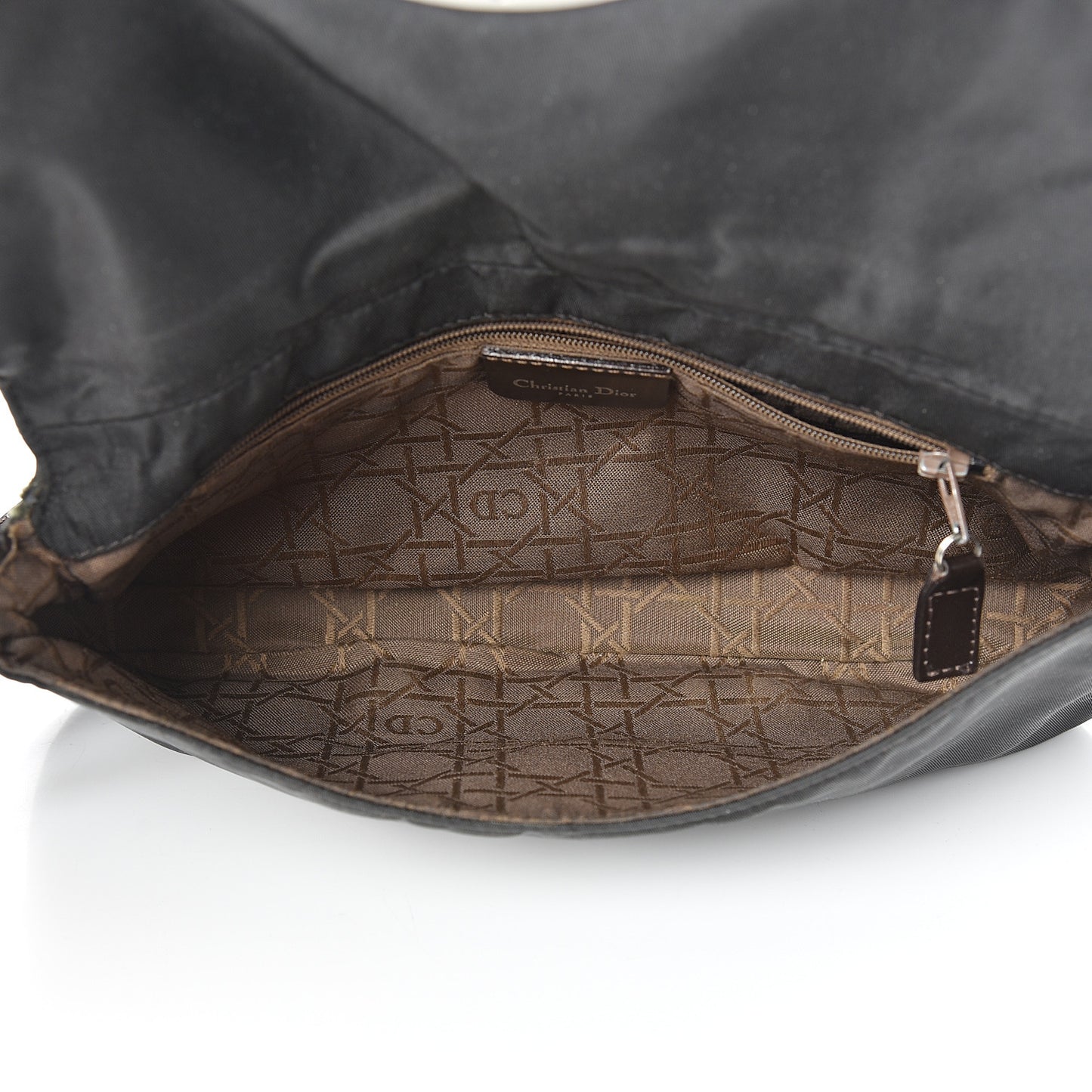 Nylon Calfskin Maris Pearl Beaded Shoulder Bag Black