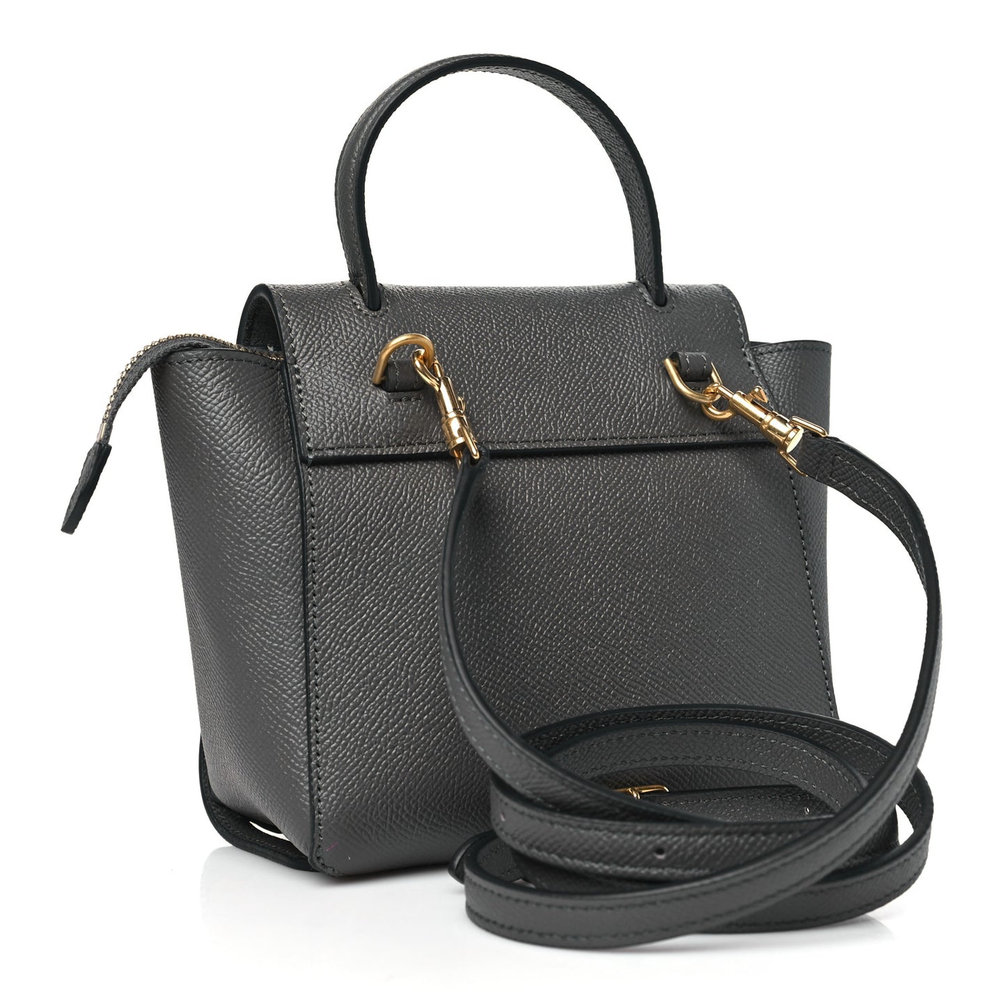 Grained Calfskin Pico Belt Bag Grey