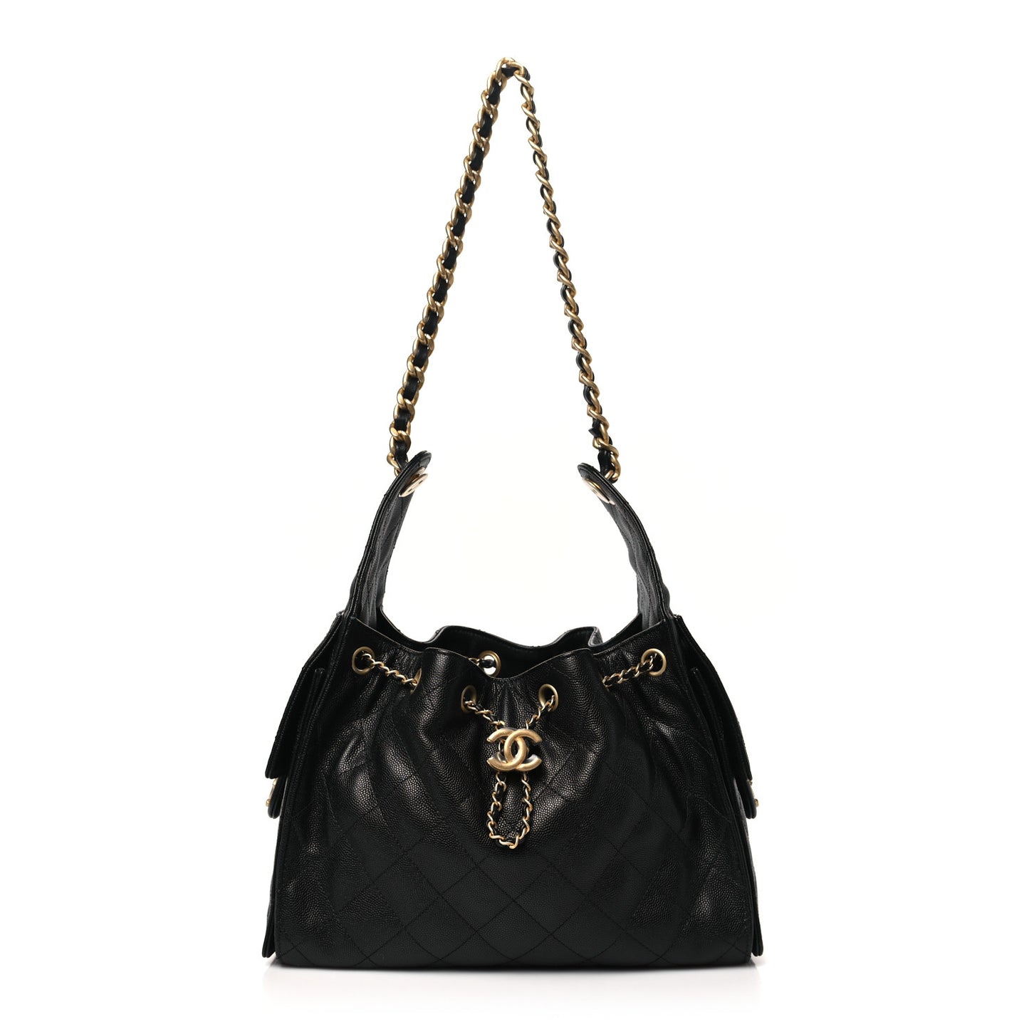 Caviar Quilted Small Chanel 25 Handbag Black