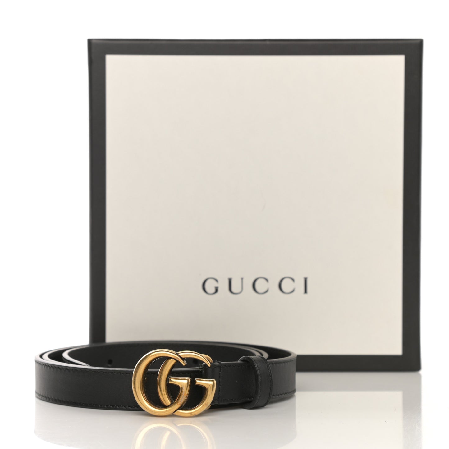 Calfskin Double G 20mm Belt 90 36 Black