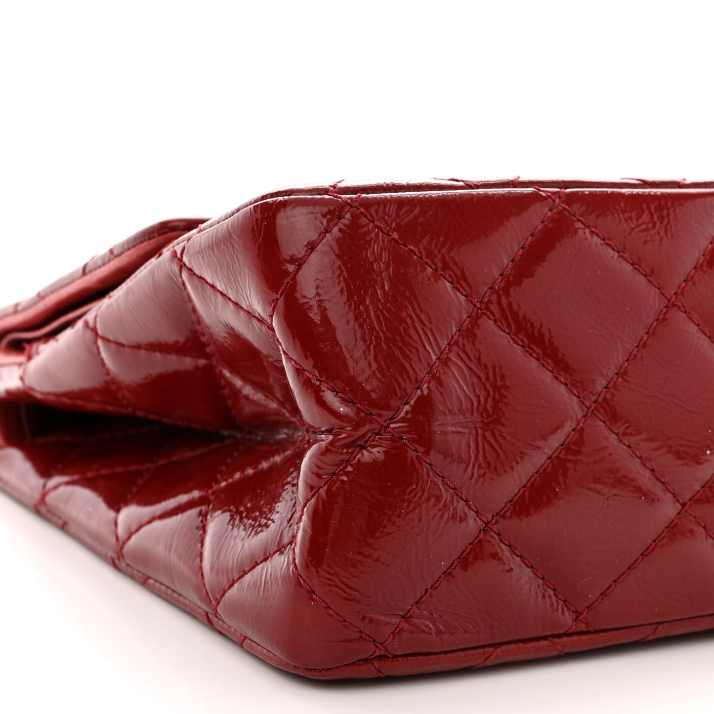 Aged Glazed Calfskin Quilted 2.55 Reissue 226 Flap Red