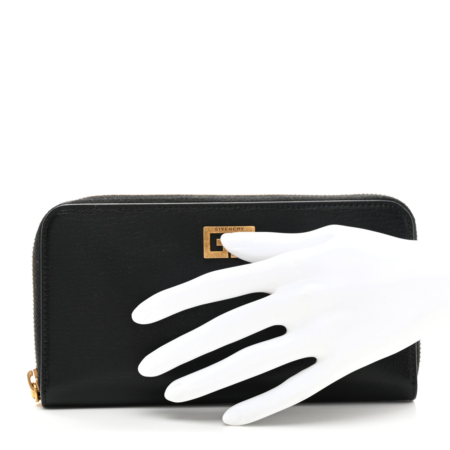 Sugar Goatskin GV3 Zip Around Wallet Black