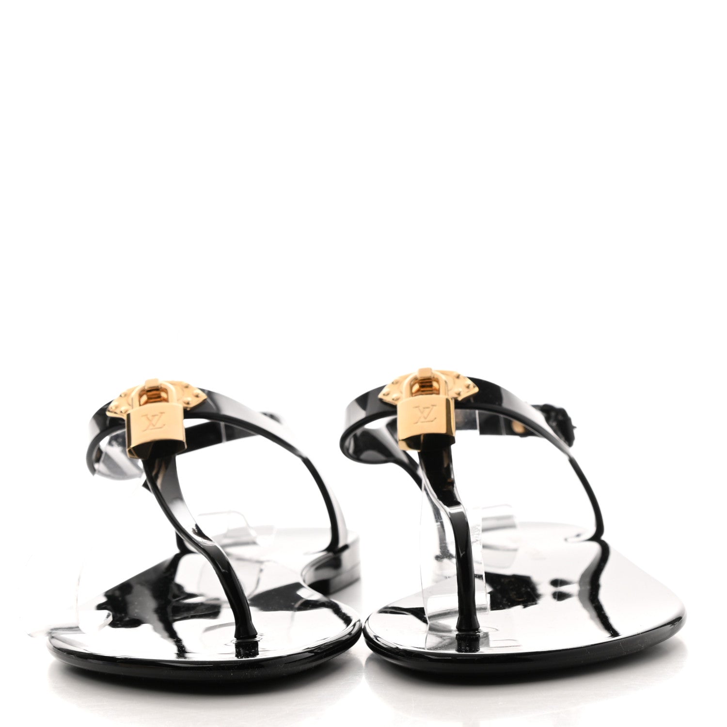 Louis Vuitton Rubber Bikini Thong Flat Sandals 36 Black 2 of 8