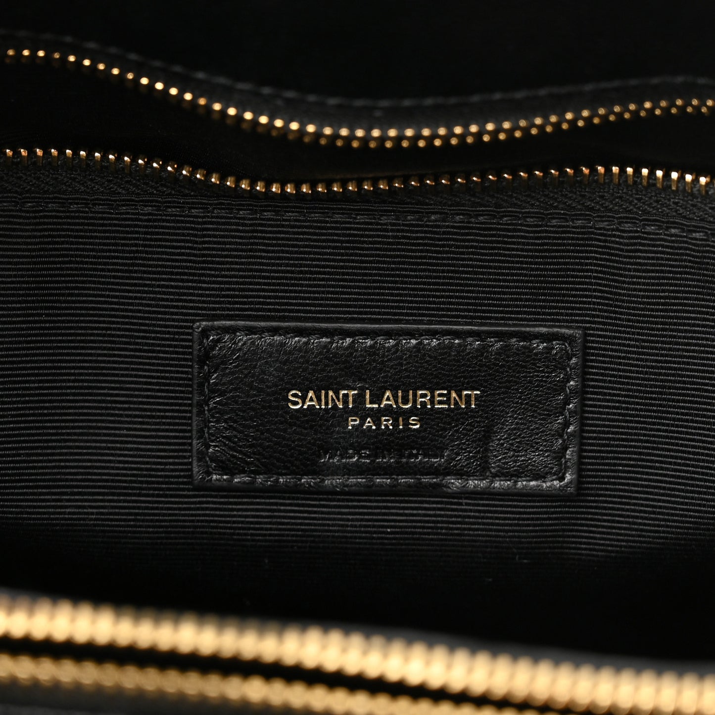 Grain De Poudre Matelasse Chevron Monogram Shopping Bag Black