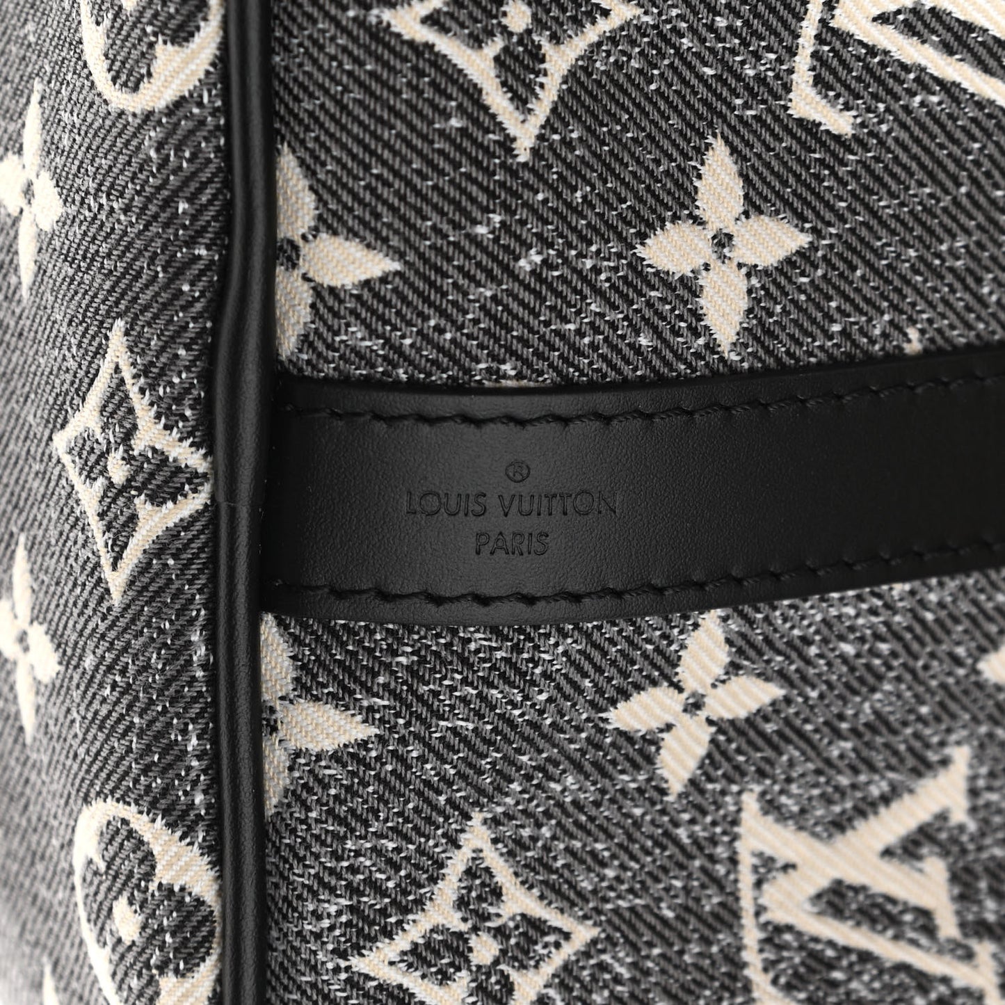 Denim Monogram Jacquard Speedy Bandouliere 25 Black