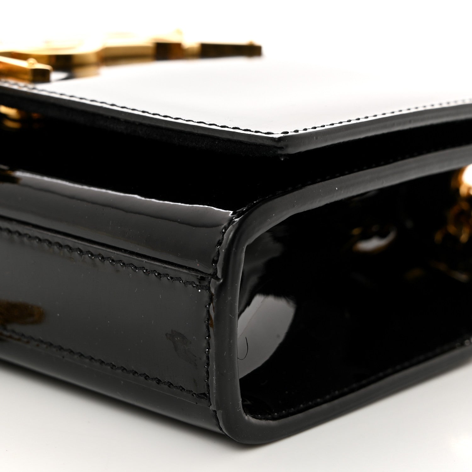 Saint Laurent Patent Small Classic Monogram Kate Tassel Satchel Black 10 of 10