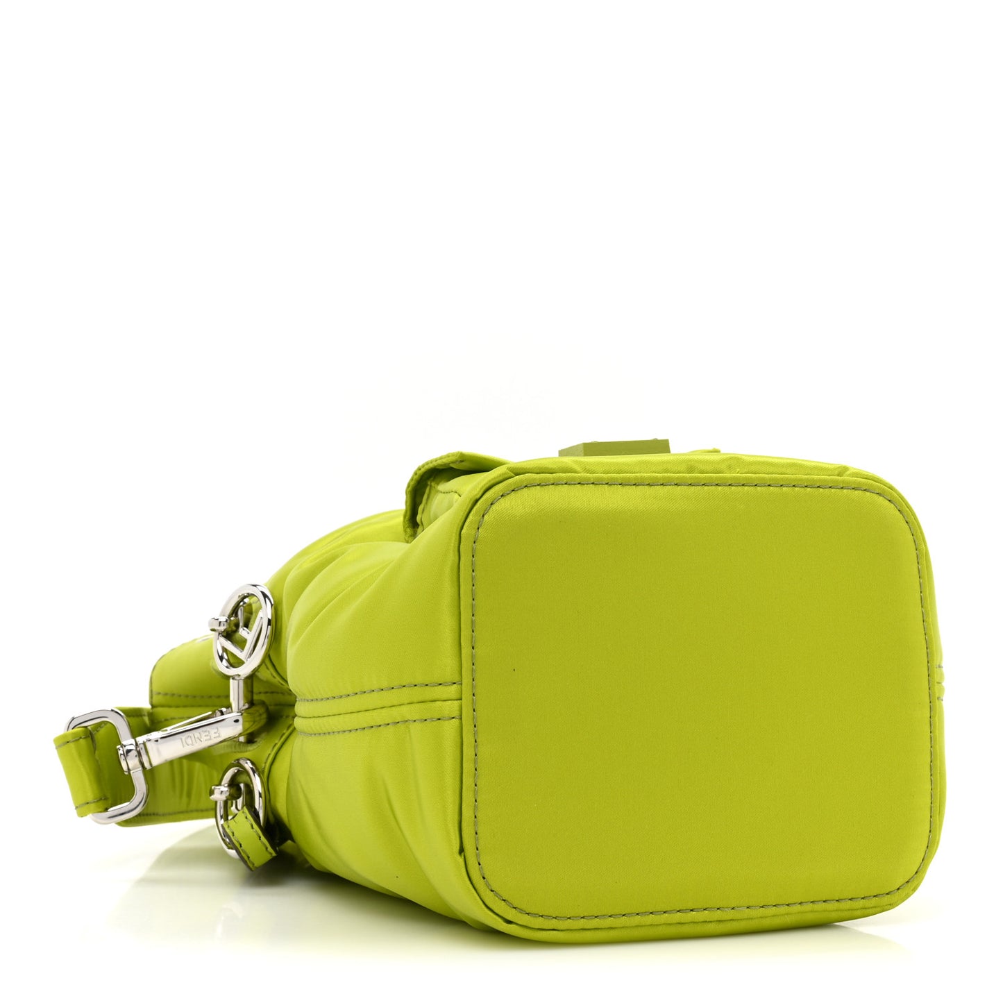 Nylon Ninfa Vitello King Cuoio Mini Mon Tresor Bucket Bag Wasabi