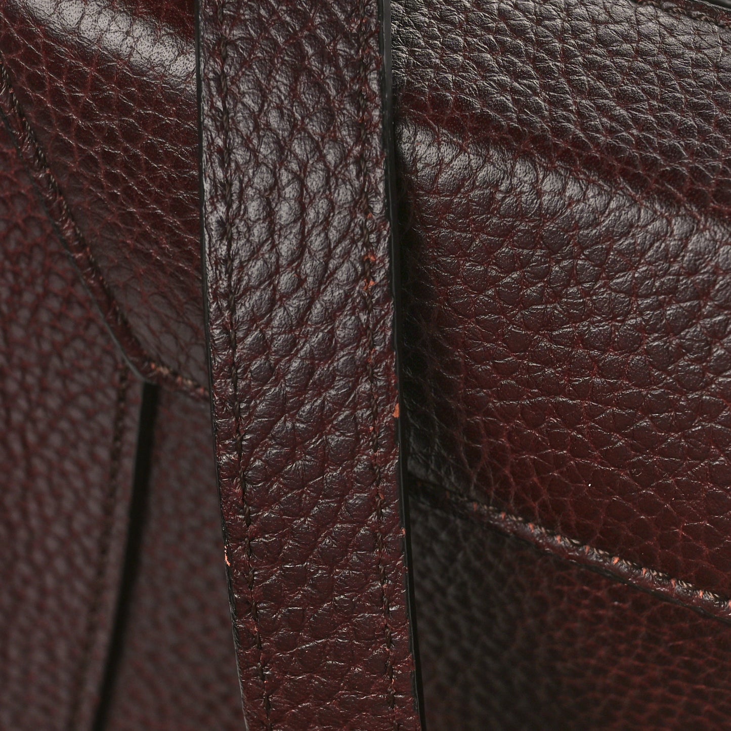 Small Classic Grain Calfskin Hopton Oxblood