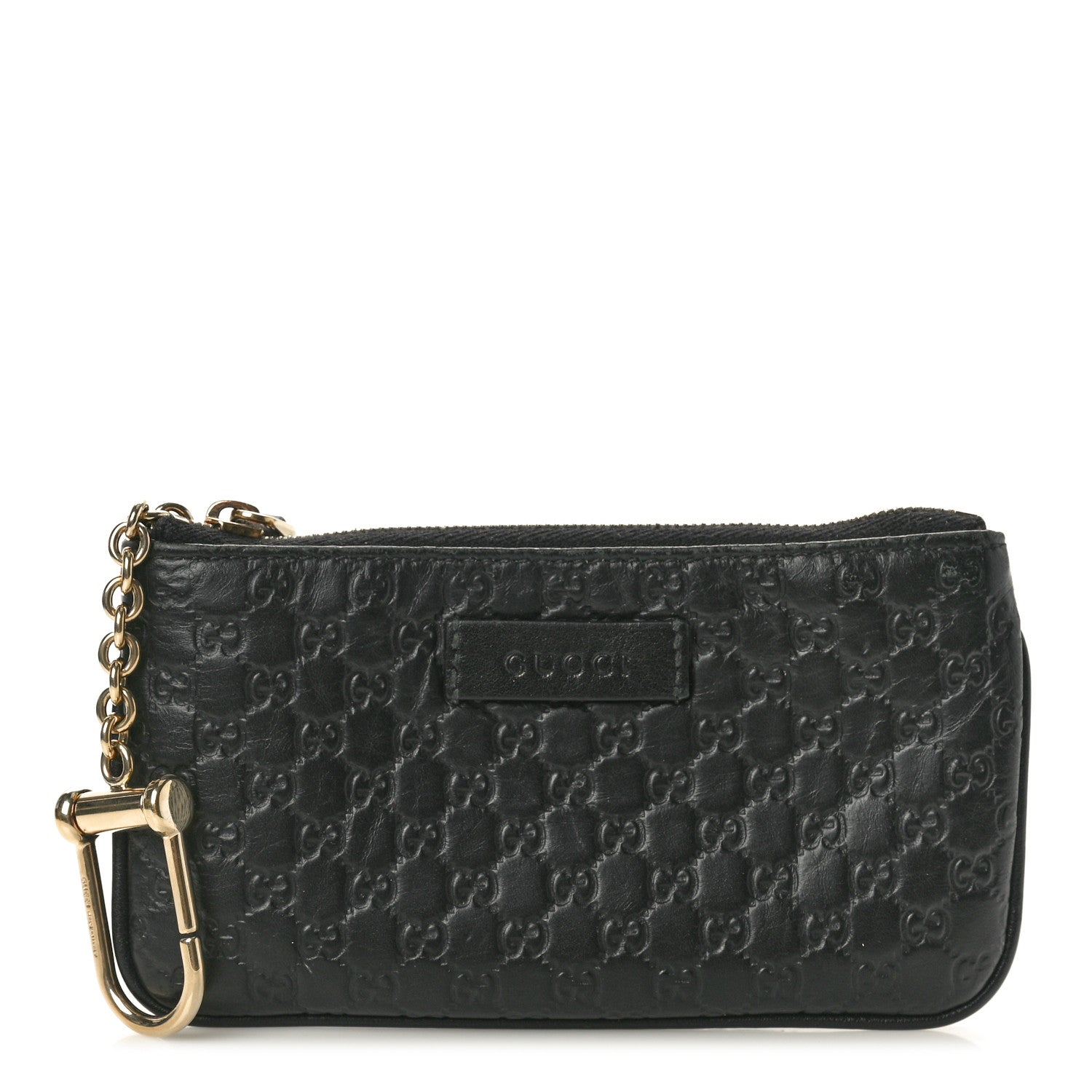 Gucci Microguccissima Key Ring Coin Case Black 1 of 9