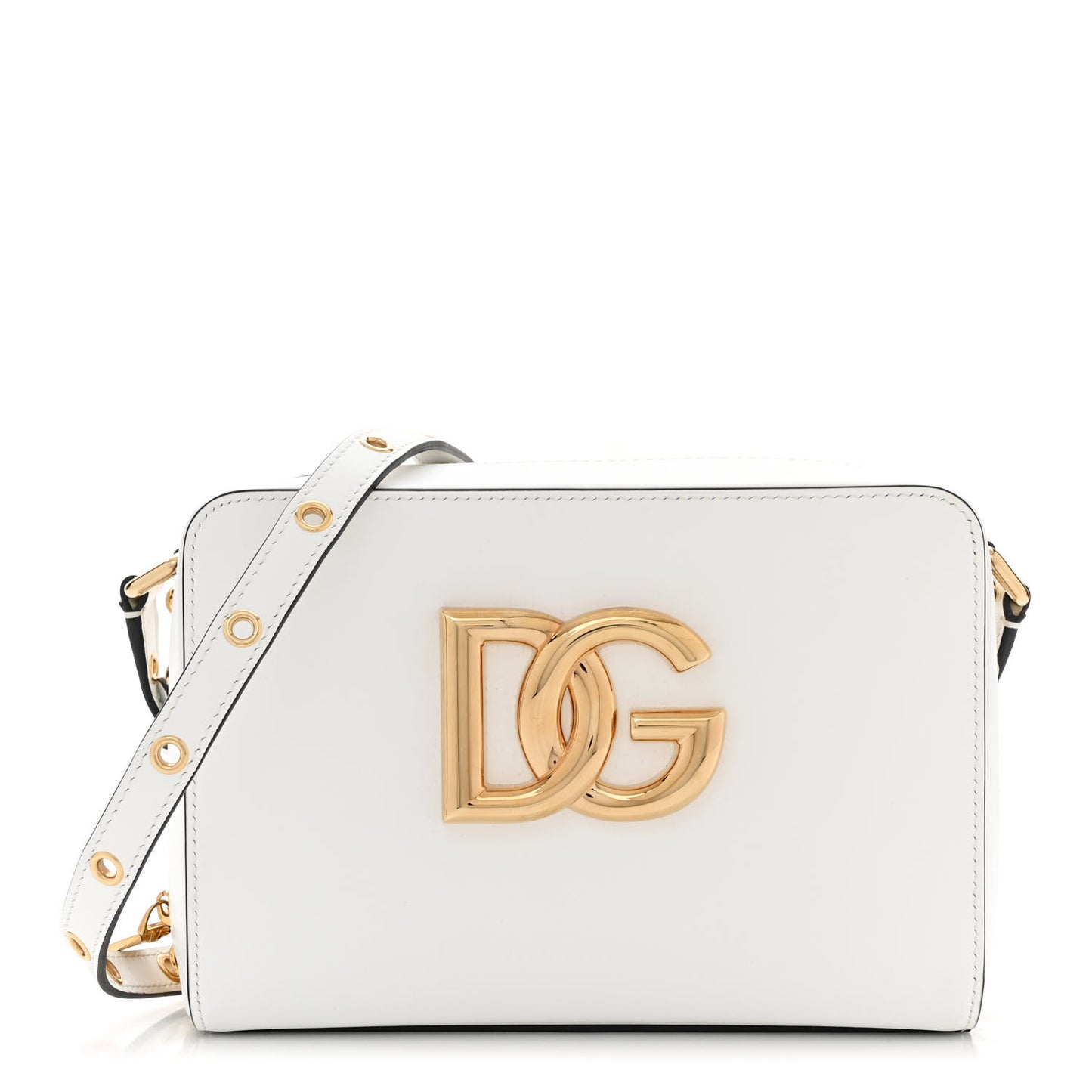 Calfskin 3.5 Camera Crossbody Bag White