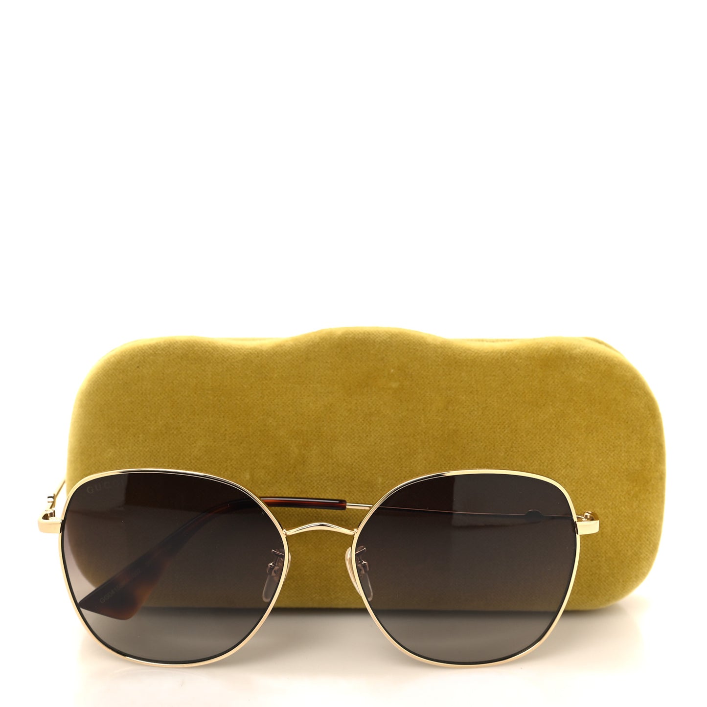 Metal Square Frame Sunglasses GG0415SK Gold