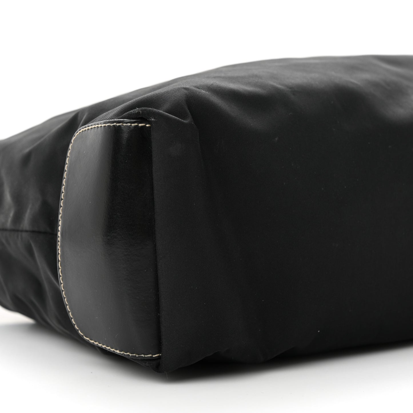 Nylon Zip Tote Bag Black