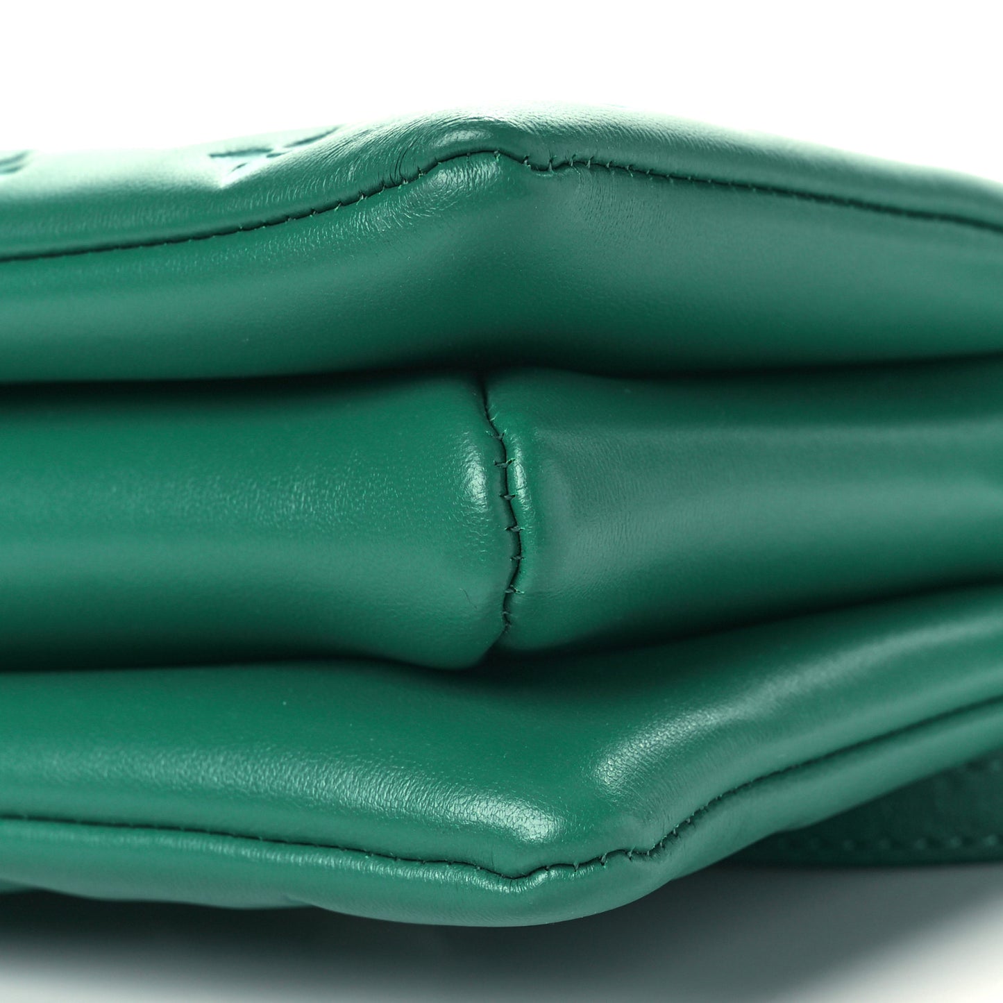 Lambskin Embossed Monogram Coussin BB Emeraude