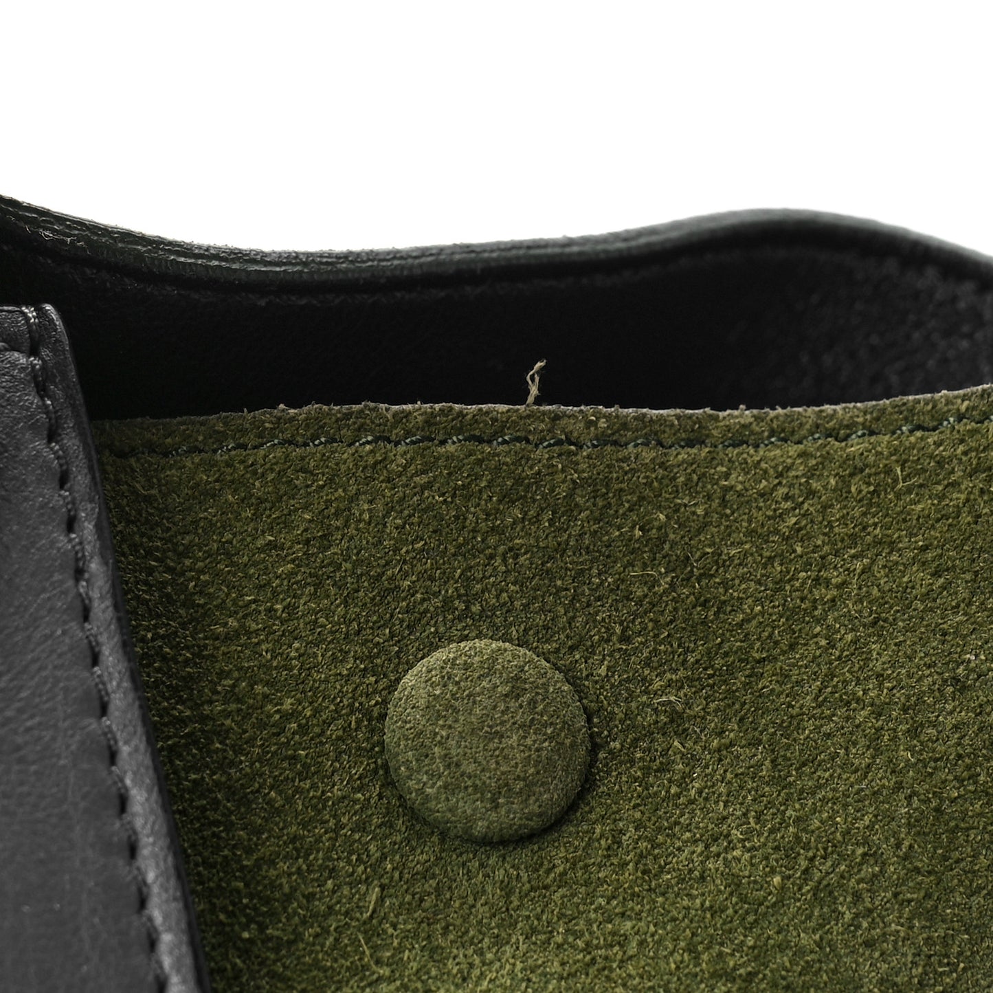 Calfskin Suede Medium Tri-Color Trapeze Green