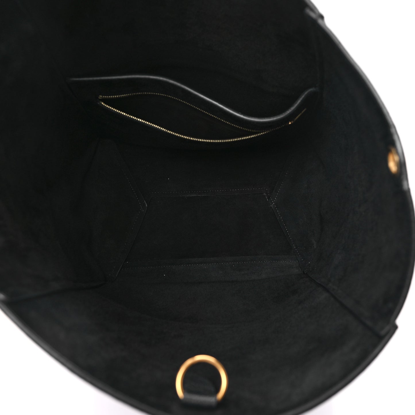 Soft Grained Calfskin Sangle Bucket Bag Black