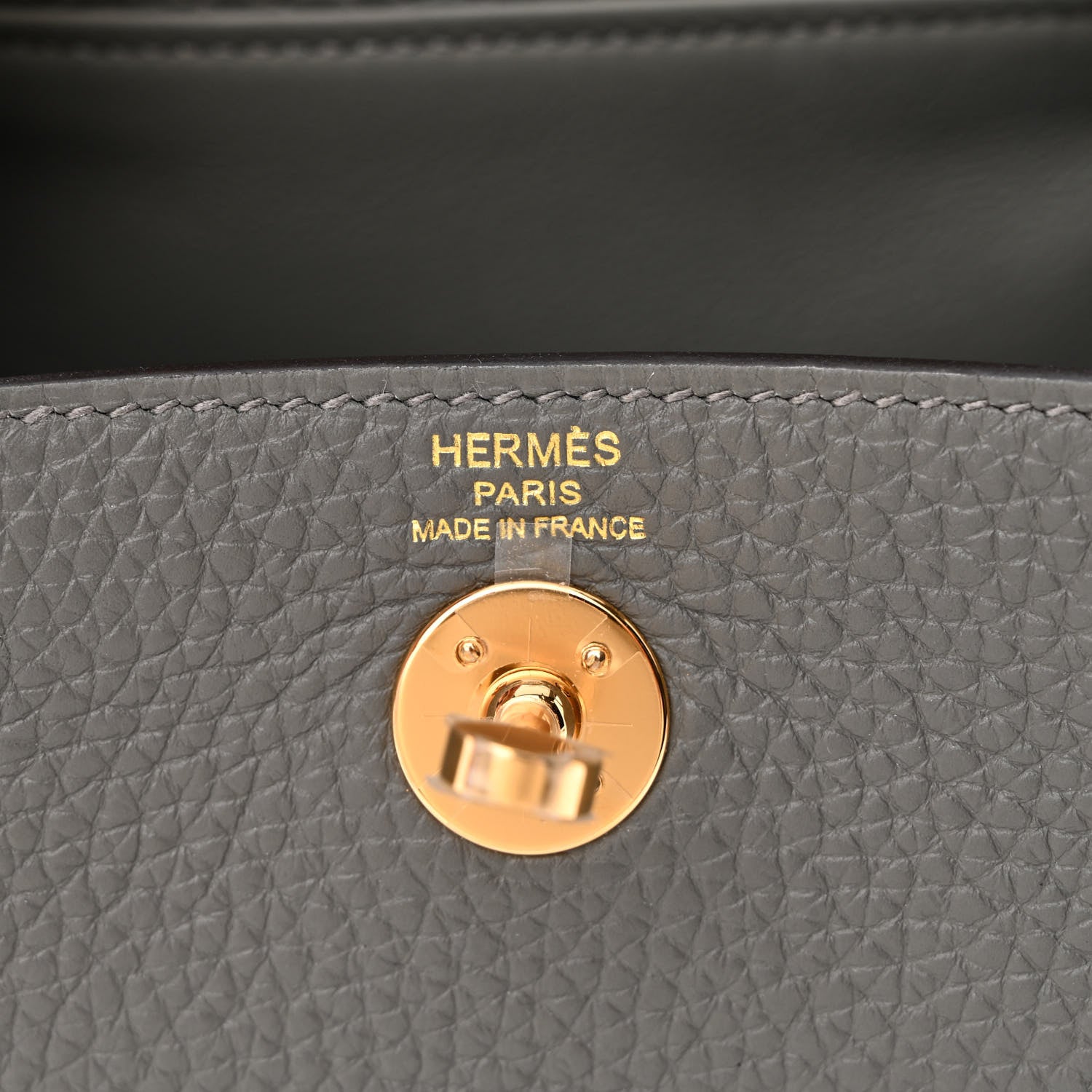 Hermes Taurillon Clemence Mini Lindy 20 Gris Meyer 6 of 11