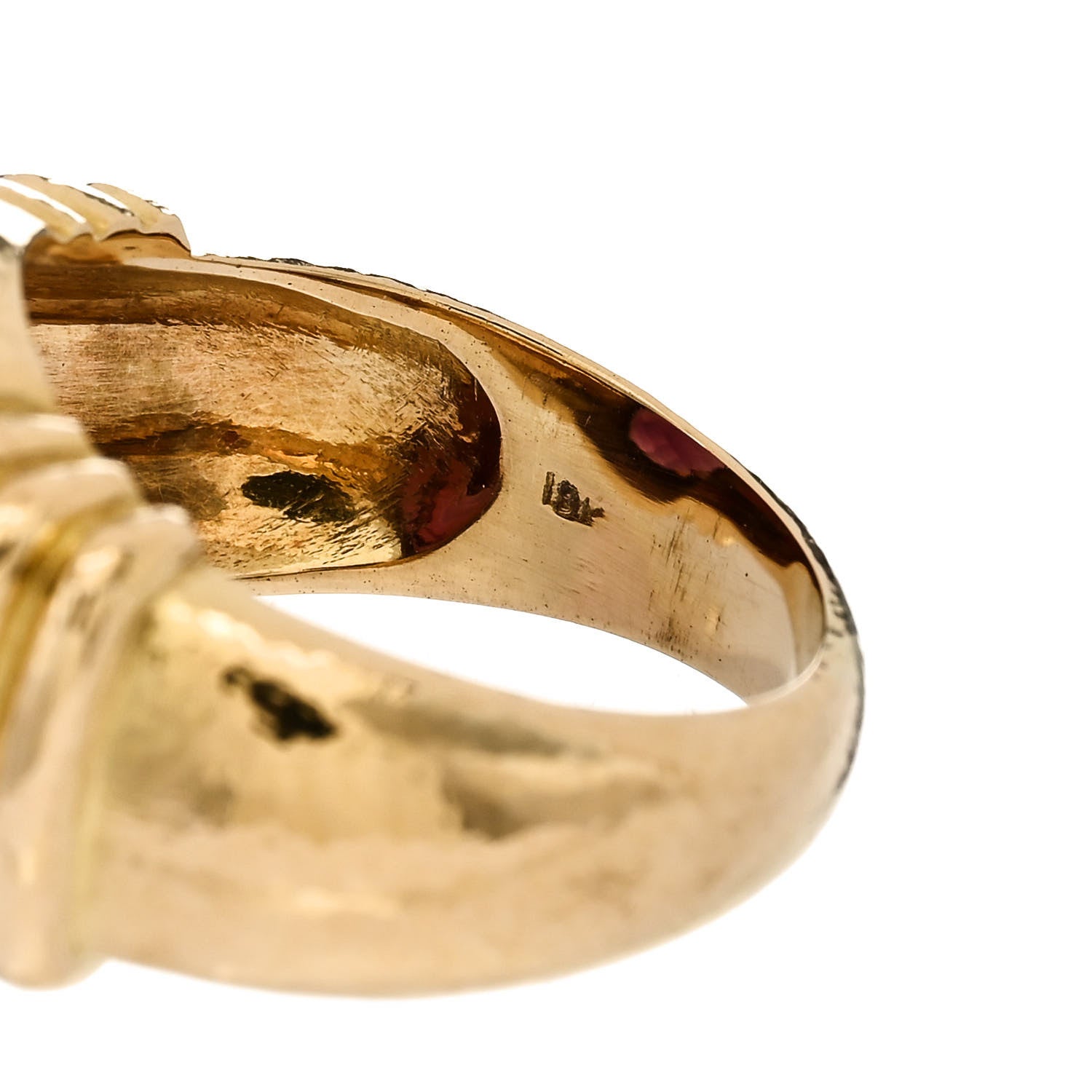 Elizabeth Locke 18K Yellow Gold Rhodolite Garnet Cocktail Ring 57 8 6 of 6