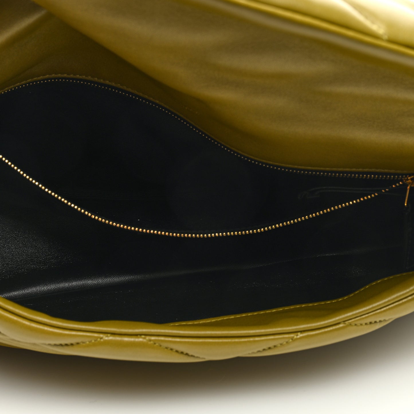 Lambskin Quilted Sade Puffer Envelope Clutch Light Sage