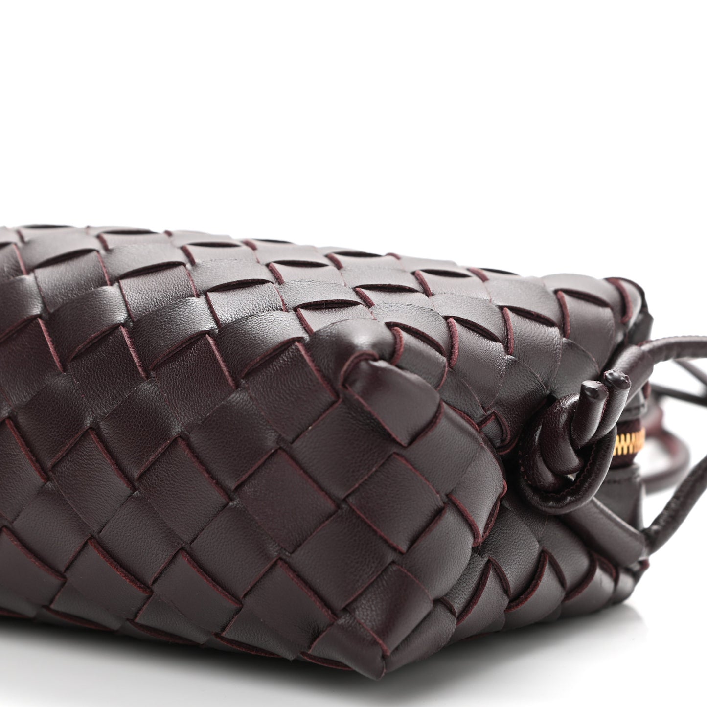 Nappa Intrecciato Mini Loop Camera Bag Grape