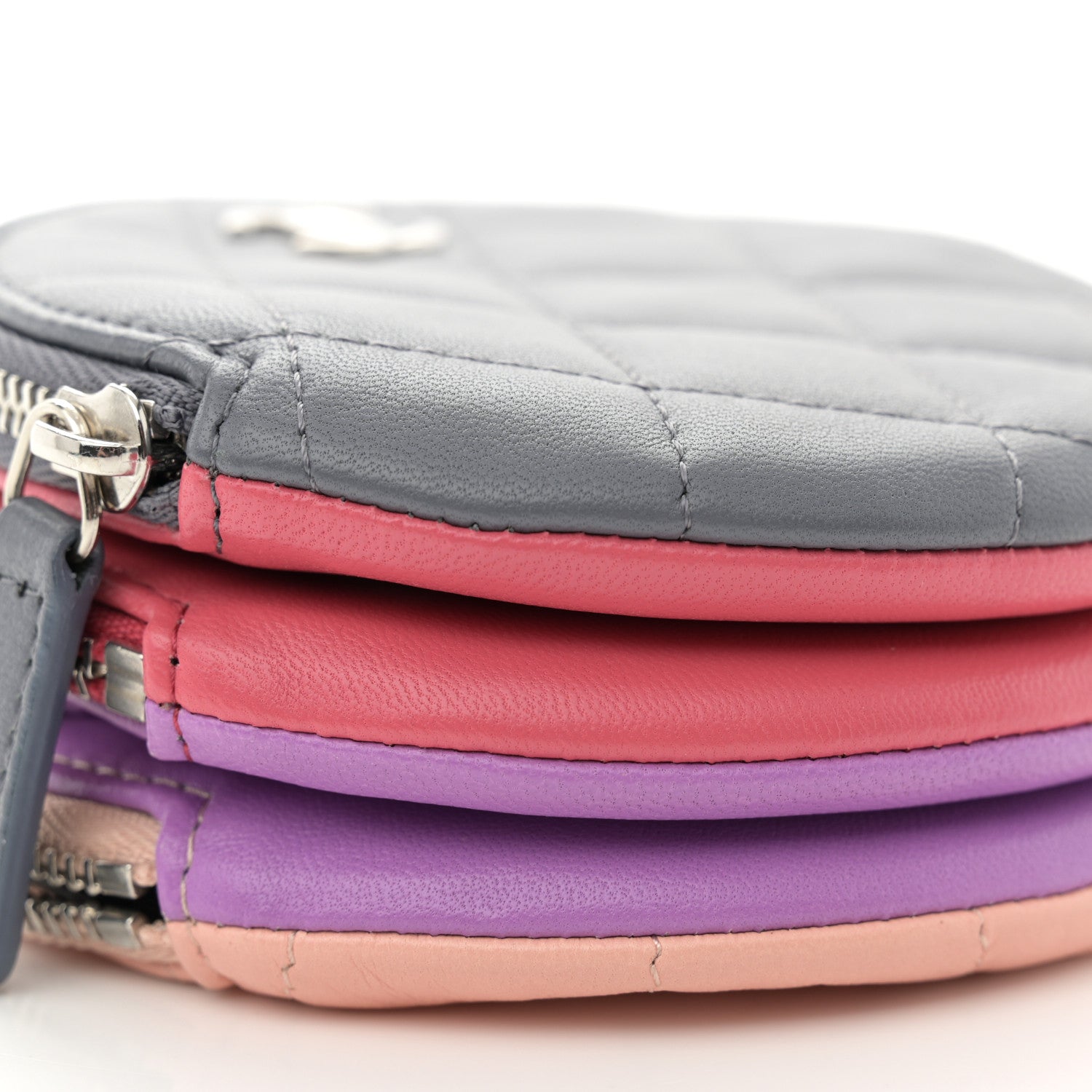 Chanel Lambskin Quilted Round Clutch With Chain Multicolor 10 of 14