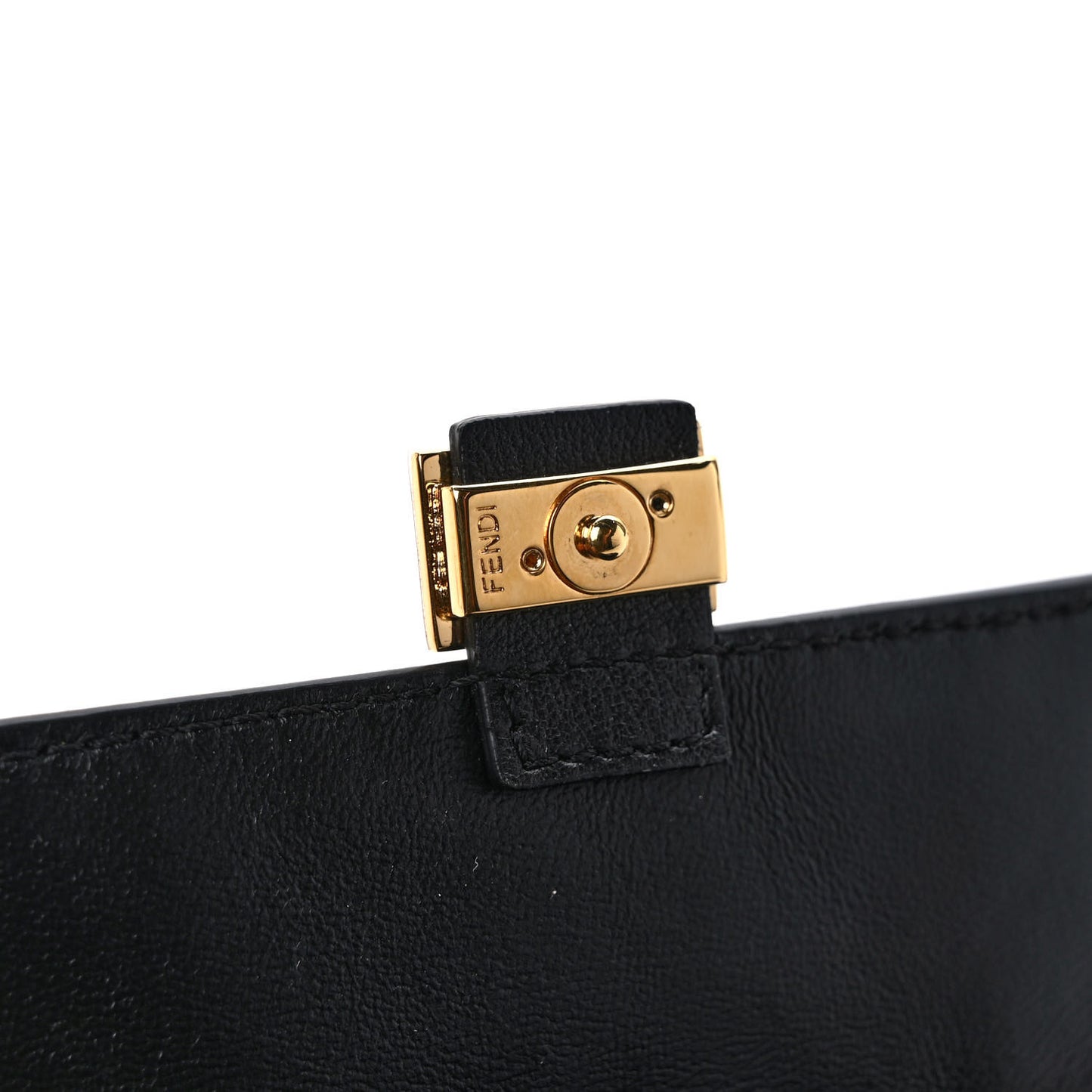 Nappa Matisse FF Embossed Nano Baguette Charm Black