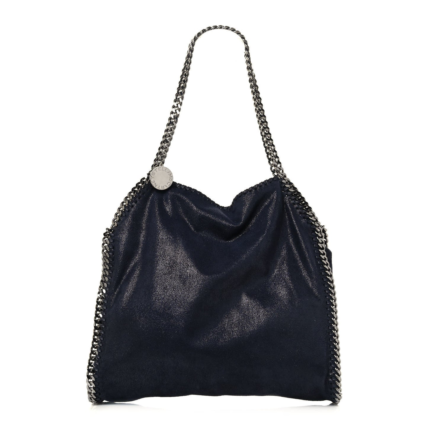 Shaggy Deer Falabella Fold Over Tote Navy