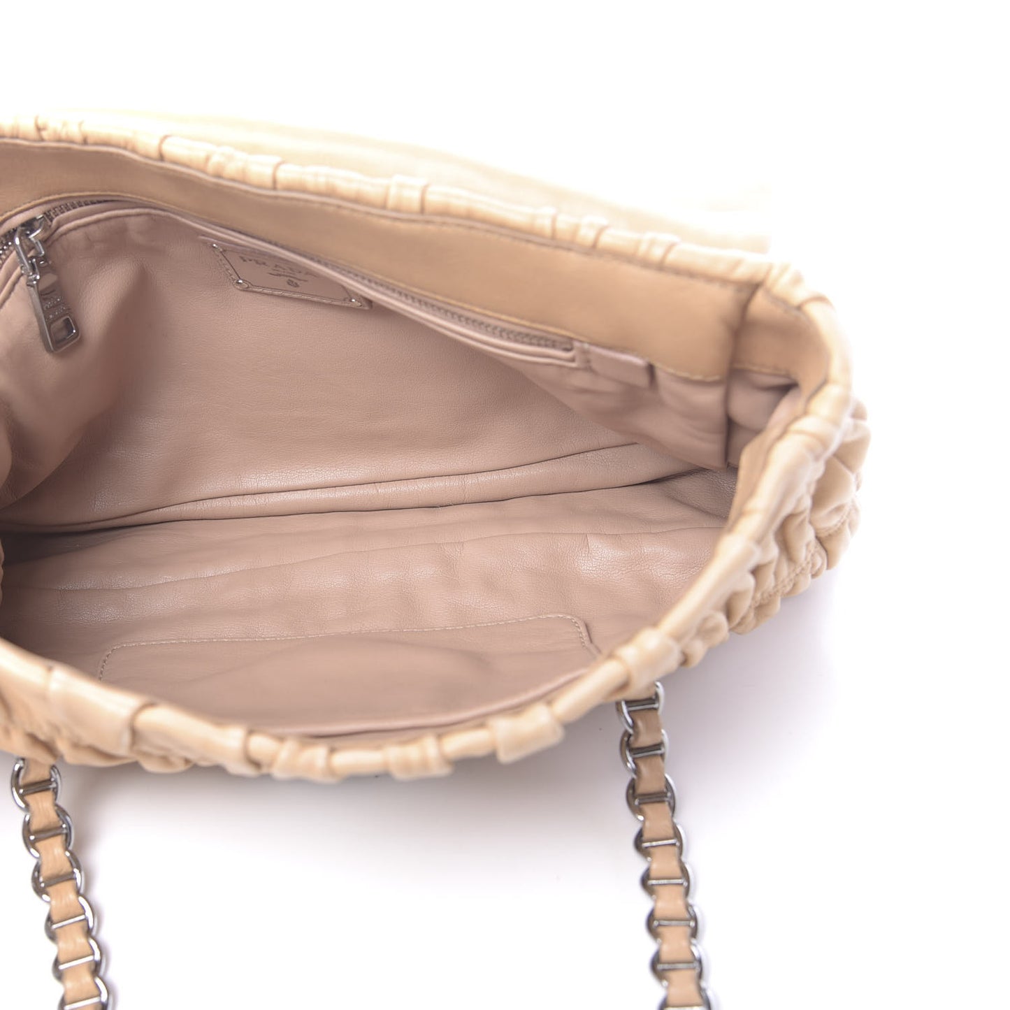 Nappa Gaufre Shopping Pattina Zip Tote Cuoio
