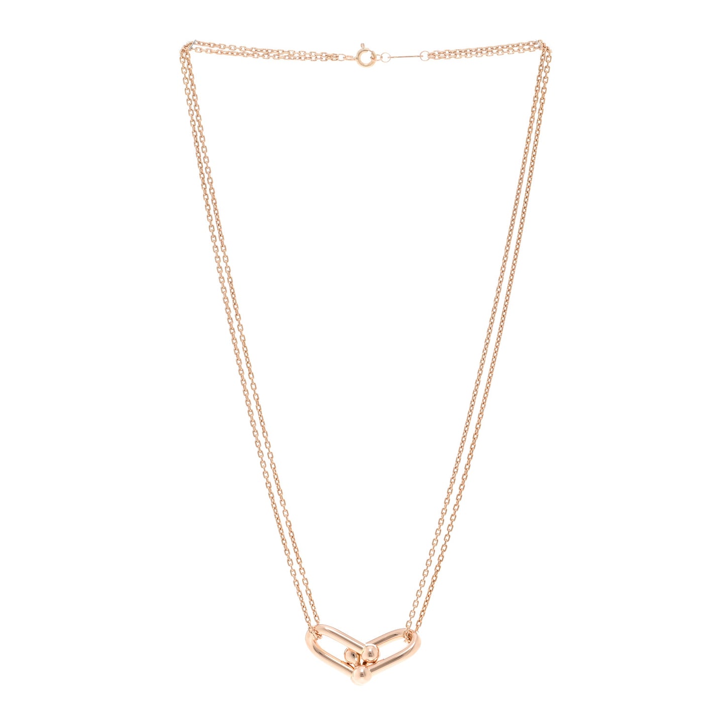 18K Rose Gold HardWear Double Link Pendant Necklace
