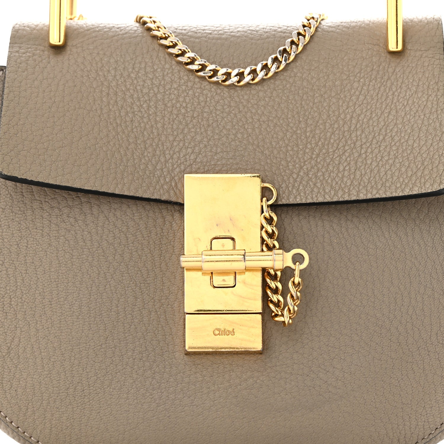 Chloe Grained Lambskin Drew Shoulder Bag Motty Grey 7 of 13