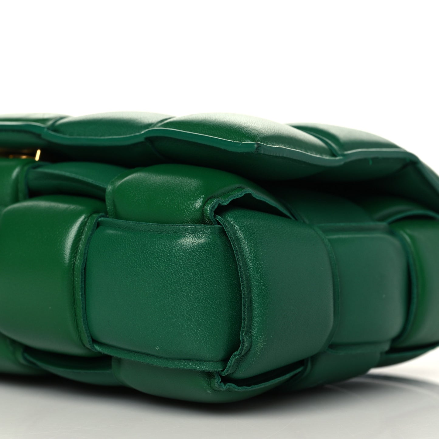 Nappa Maxi Intreccio Padded Cassette Crossbody Bag Racing Green
