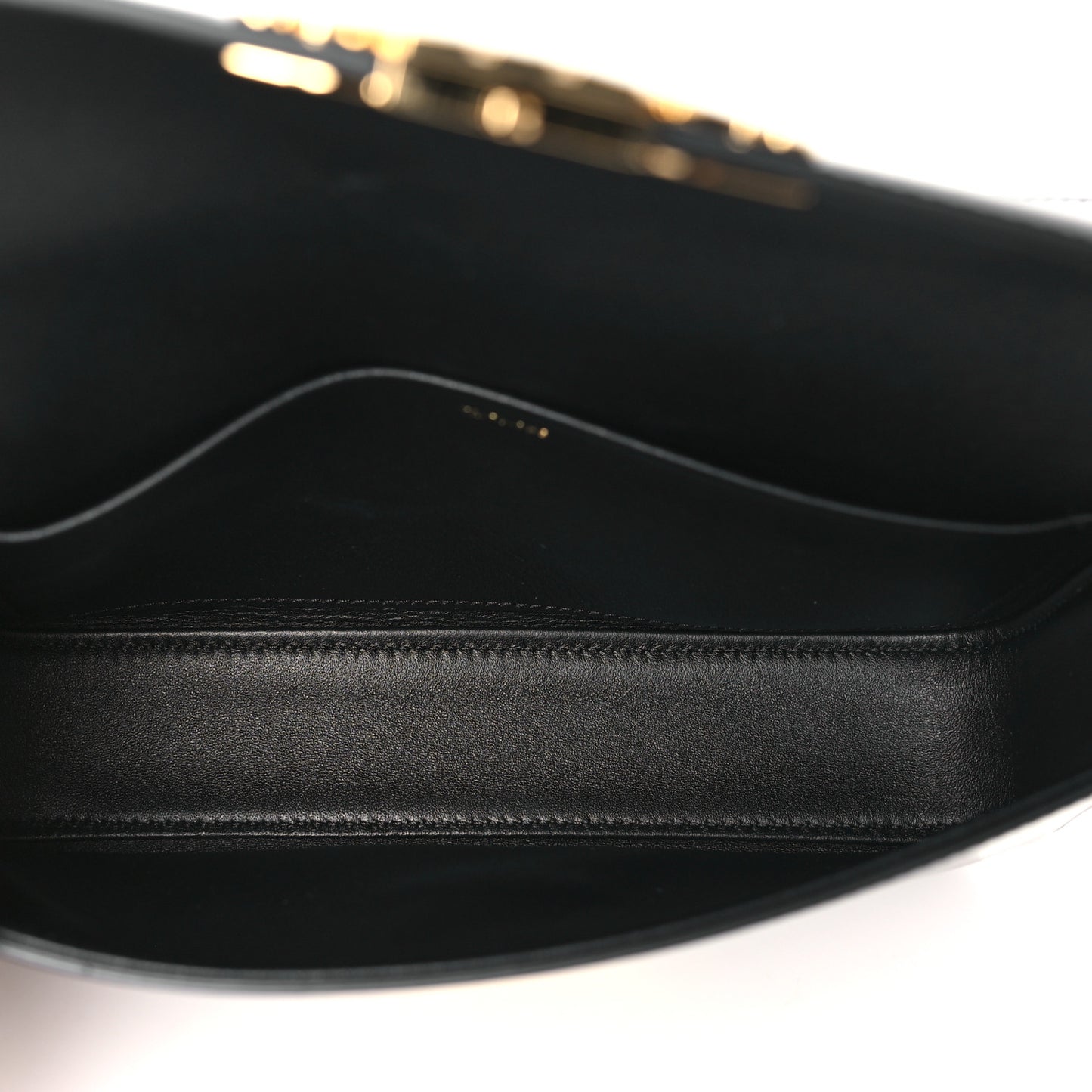 Shiny Calfskin Triomphe Shoulder Bag Black