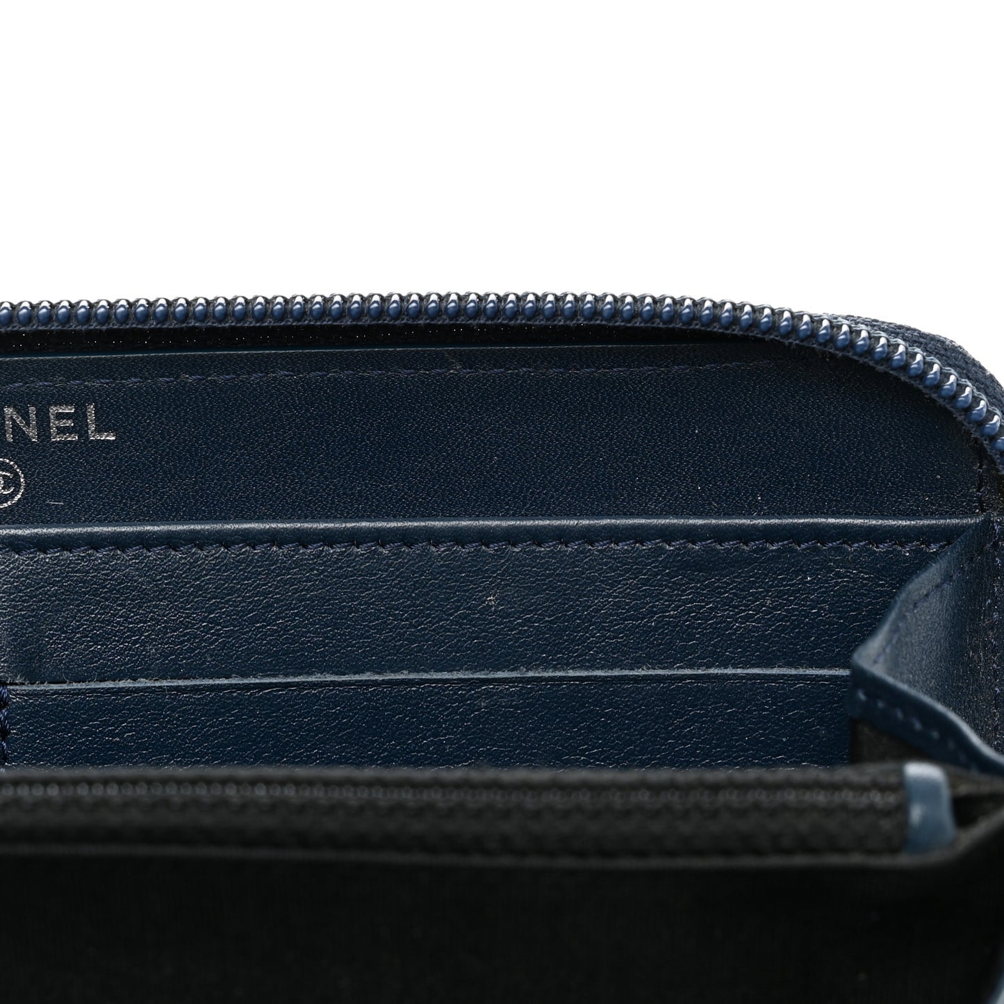 Caviar Large CC Timeless Zip Around Wallet Blue