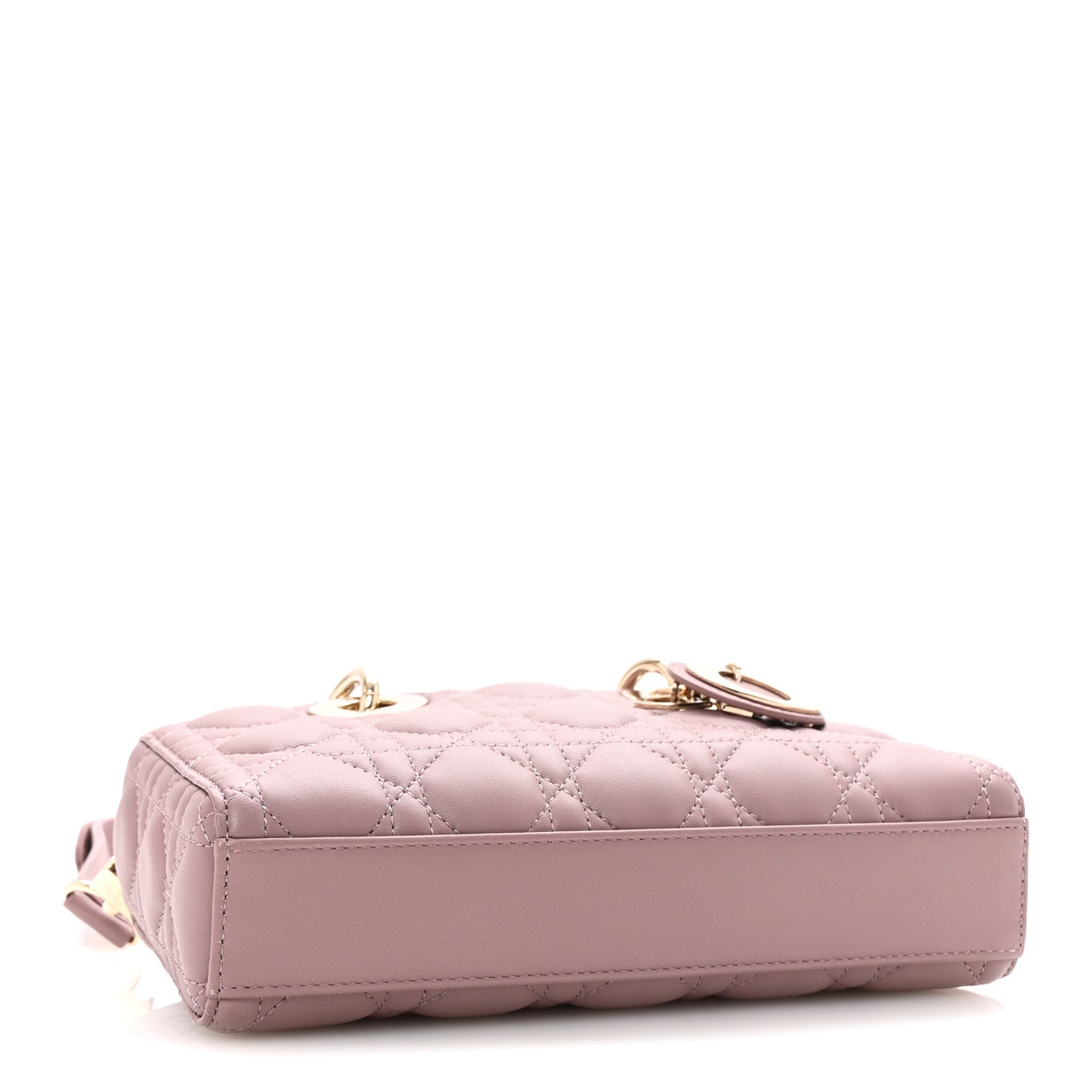 Lambskin Cannage Small Lady D-Joy Peony Pink