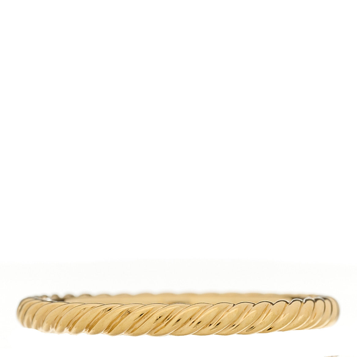 18K Yellow Gold 2mm Cable Classics Band Ring 48 4.5